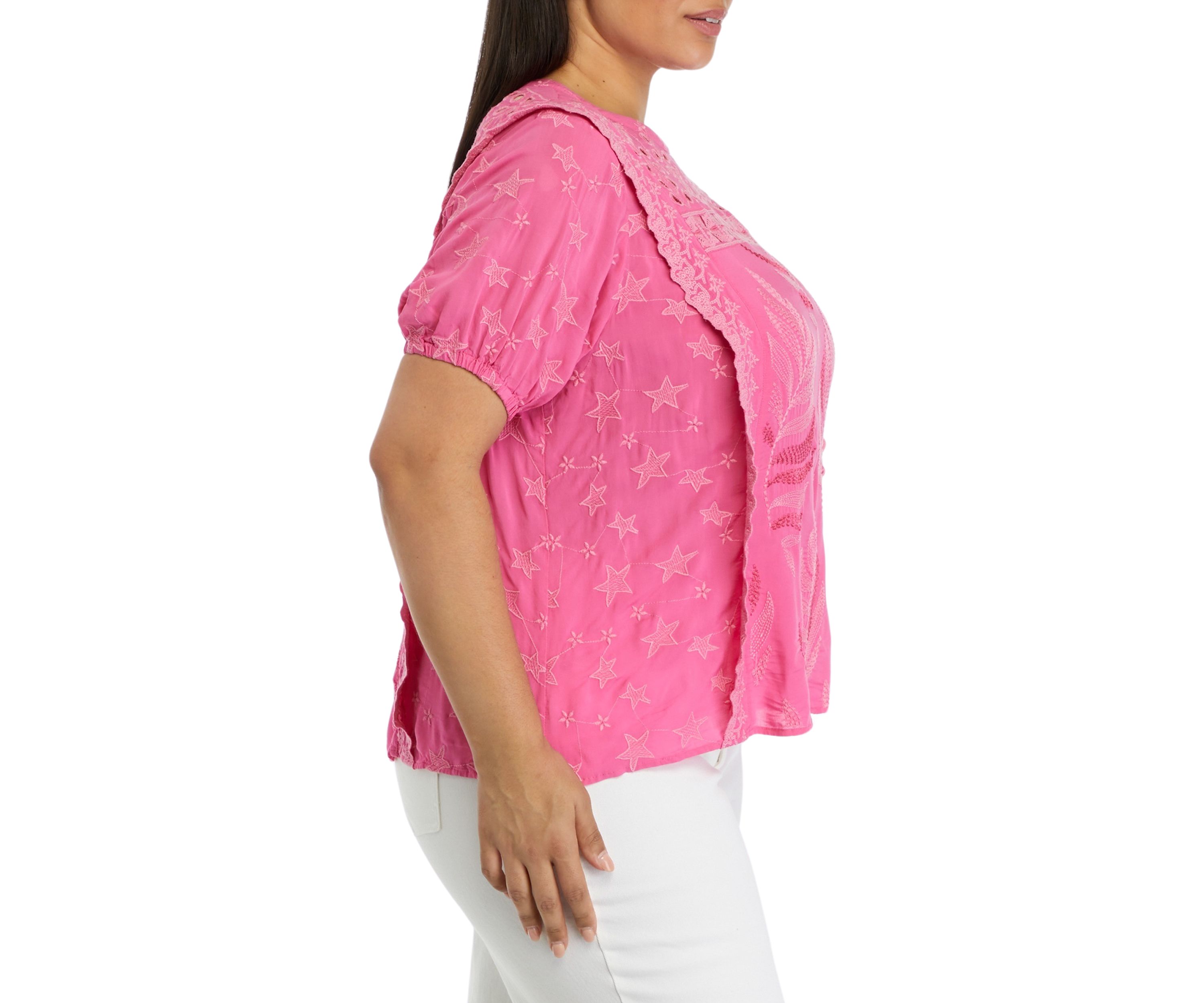 Plus Size Embroidered Top