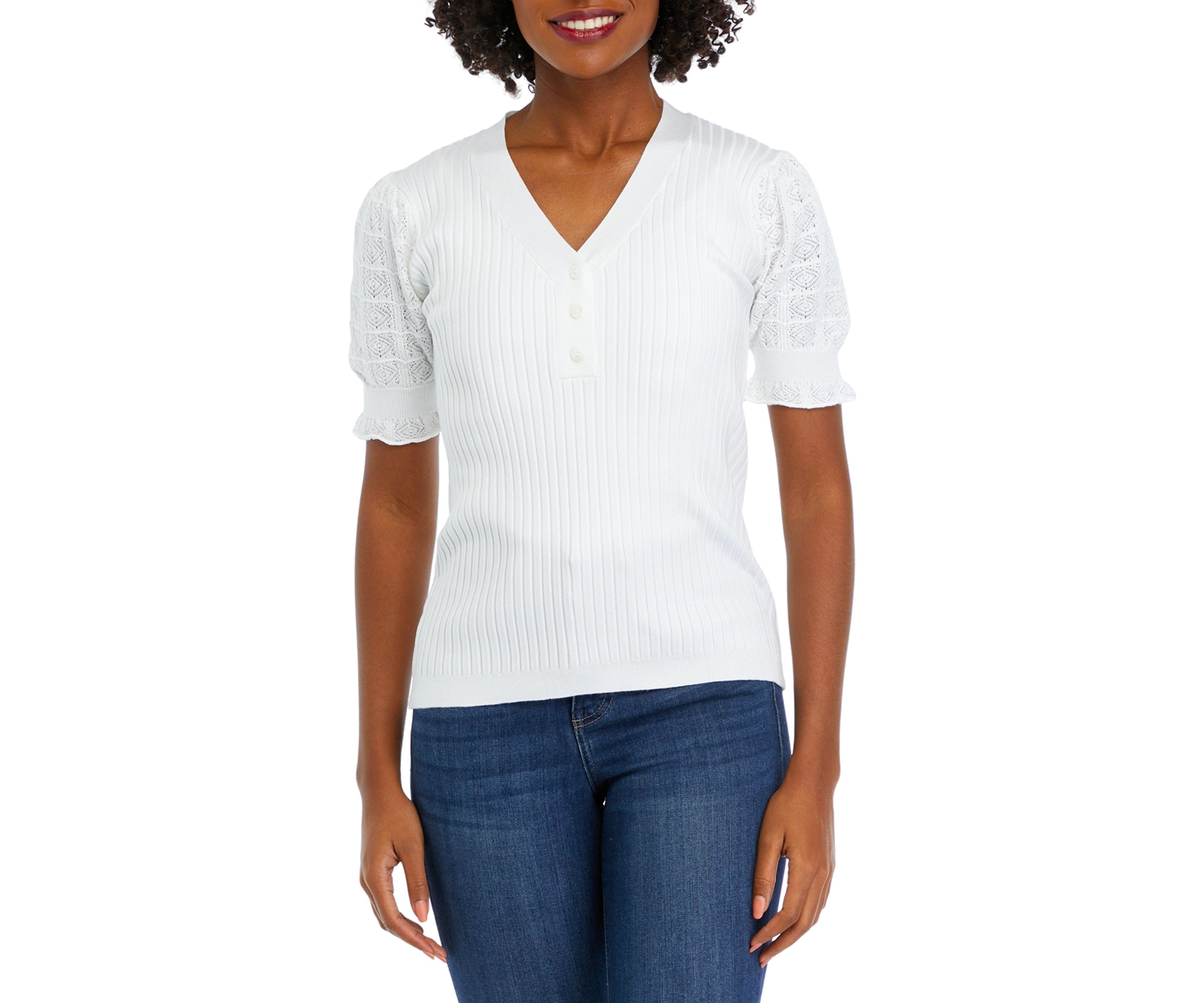 Womens Ribbed Knit Sweater