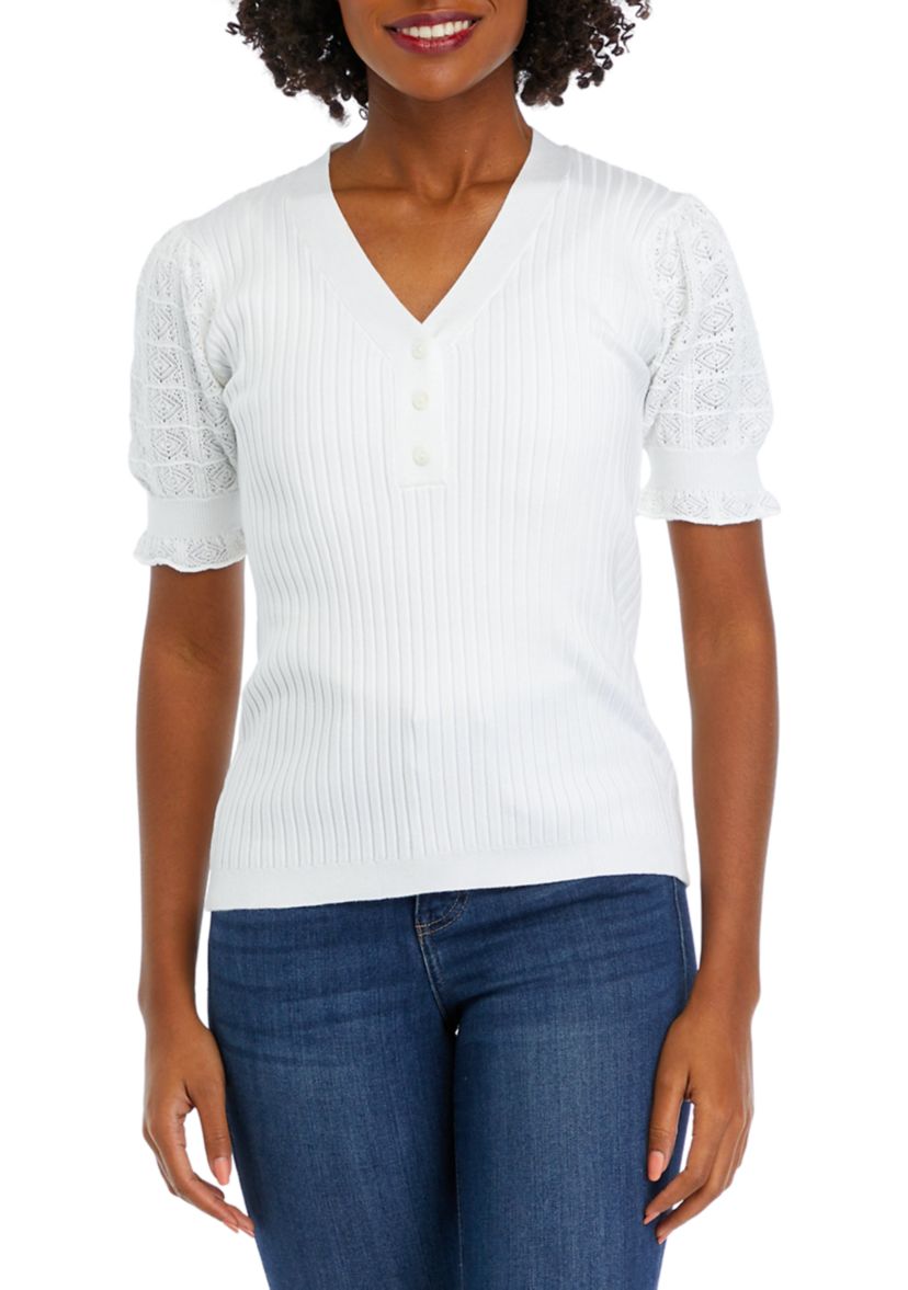 Womens Ribbed Knit Sweater