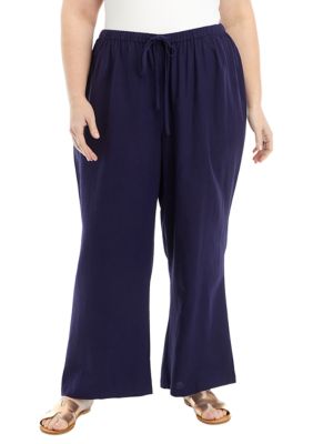 Philosophy Plus Size Pull On Linen Pants | belk