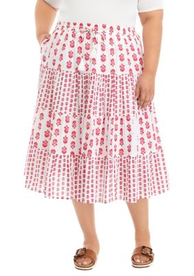 PHILOSOPHY BY REPUBLIC Women's Plus Size Printed Skirt