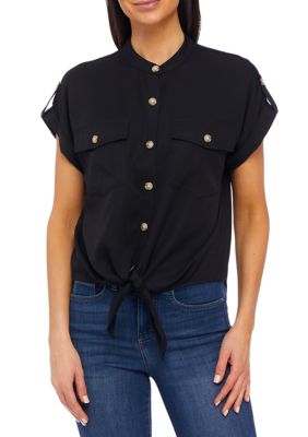 PHILOSOPHY BY REPUBLIC Women's Front Pocket Camp Shirt