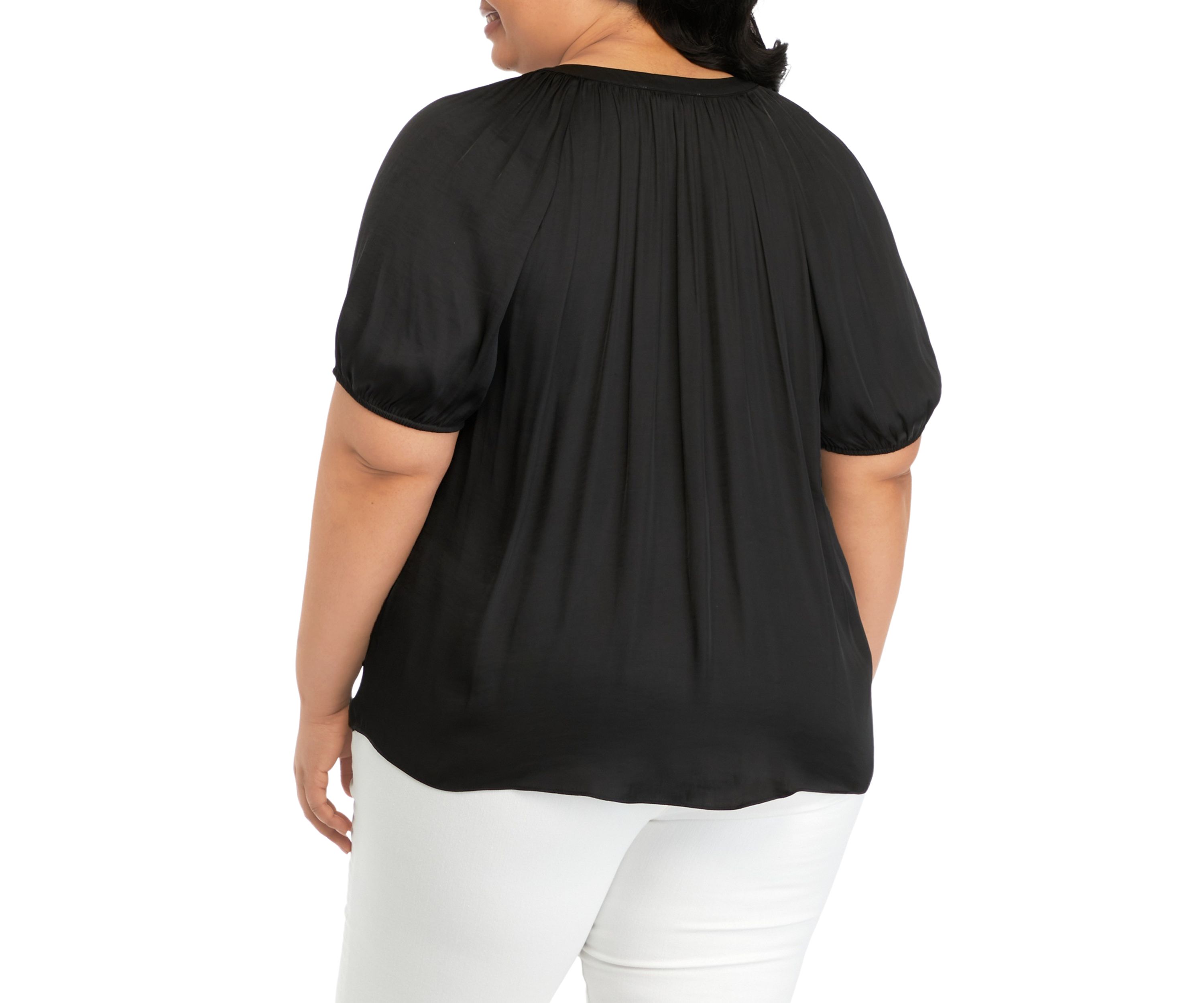 Plus Size Airflow Peasant Top