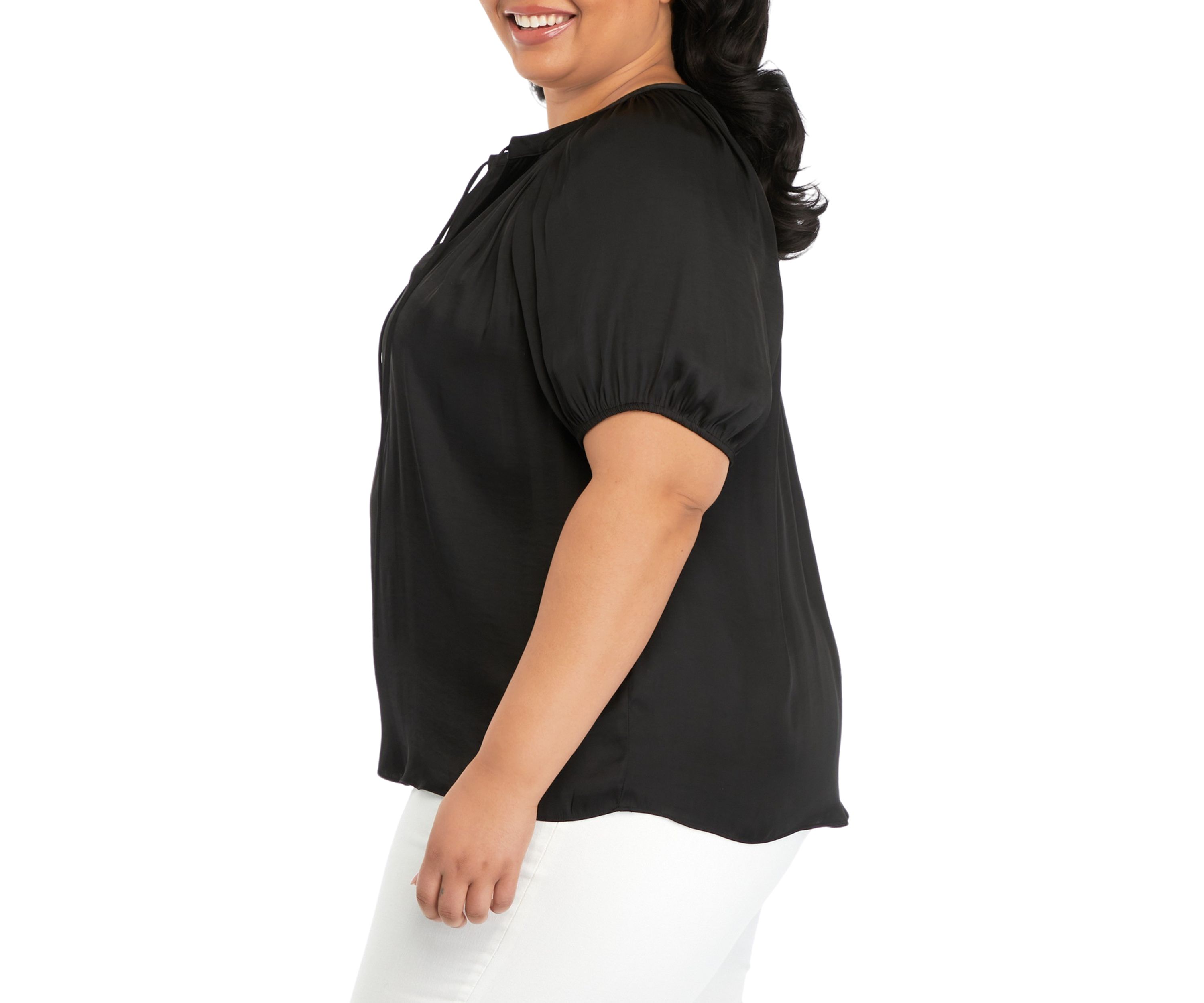 Plus Size Airflow Peasant Top