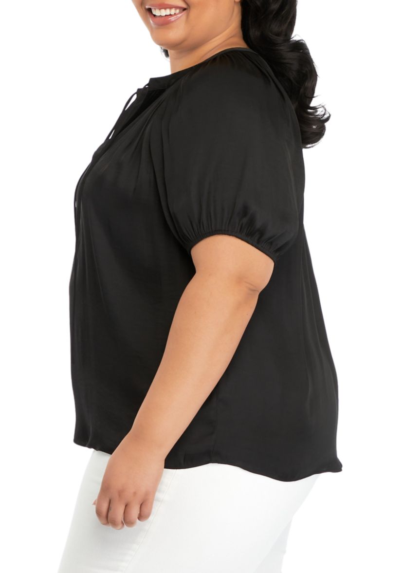 Plus Size Airflow Peasant Top