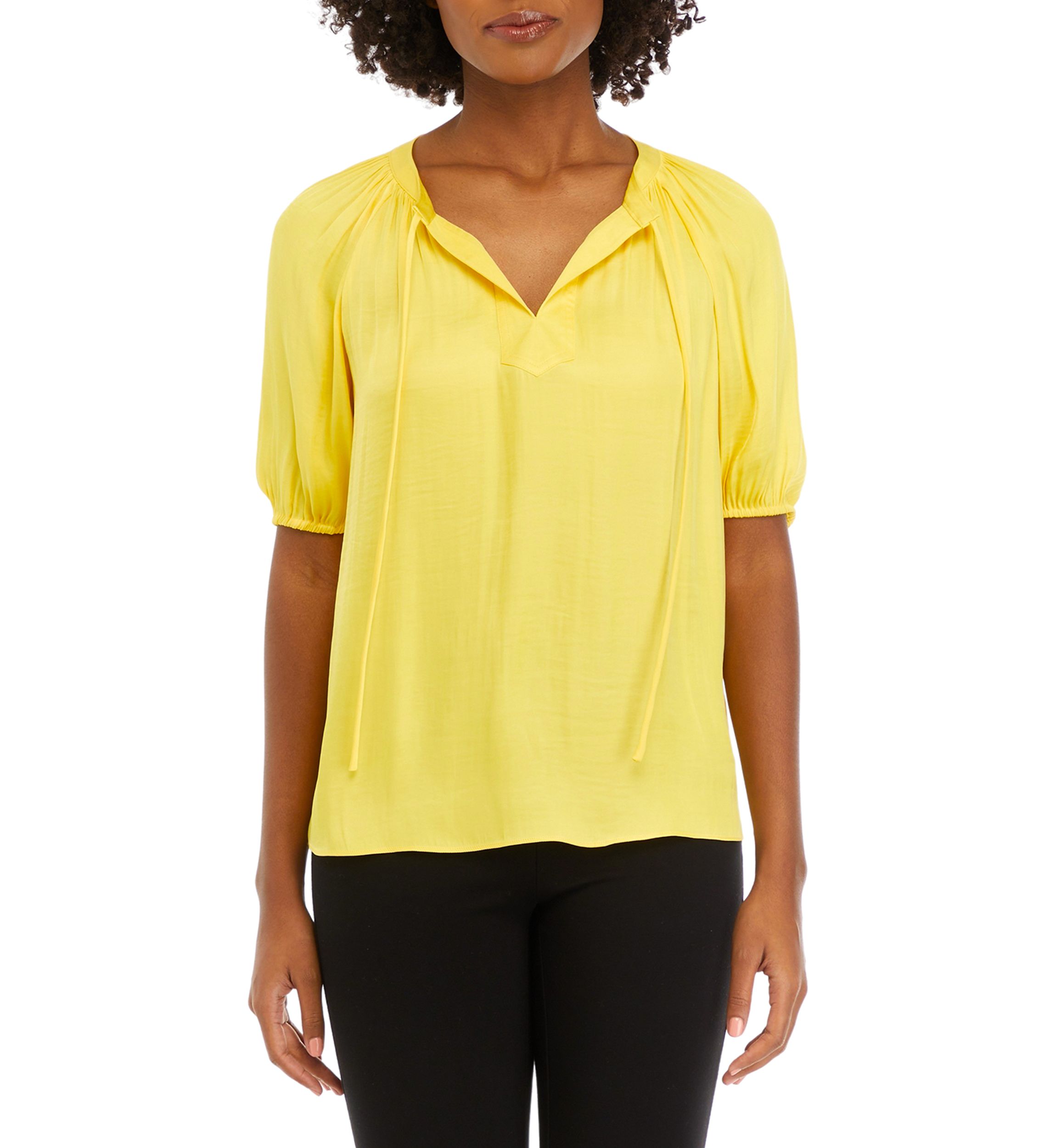 Womens Puff Sleeve Airflow Blouse