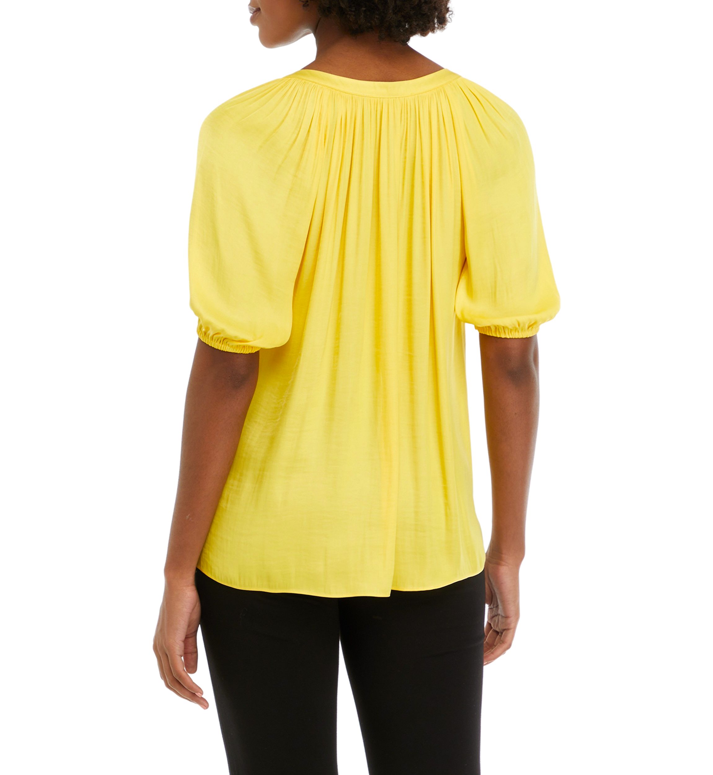 Womens Puff Sleeve Airflow Blouse