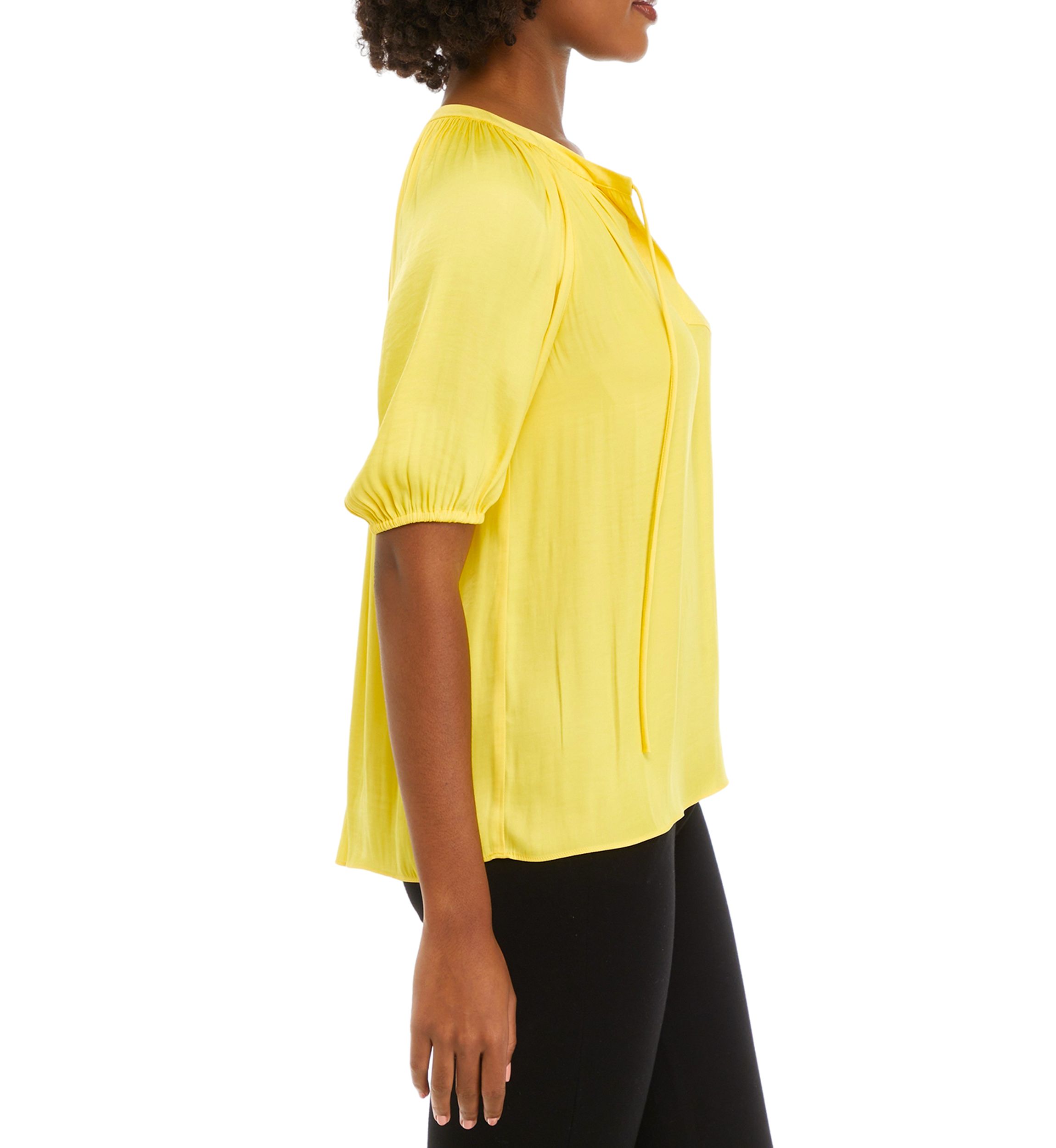 Womens Puff Sleeve Airflow Blouse