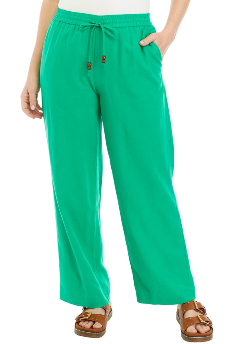 Womens Wide Leg Linen Pants