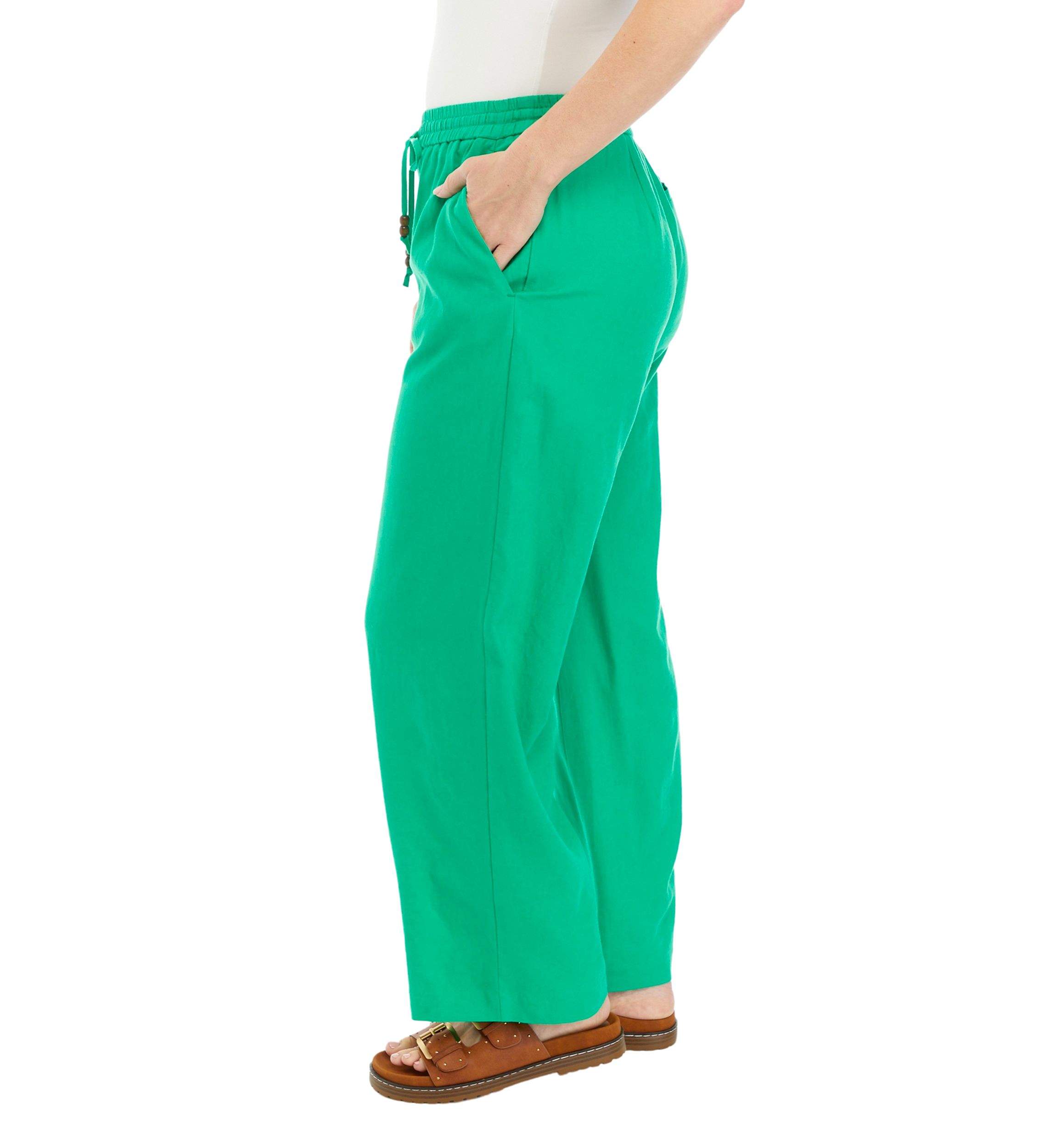Womens Wide Leg Linen Pants