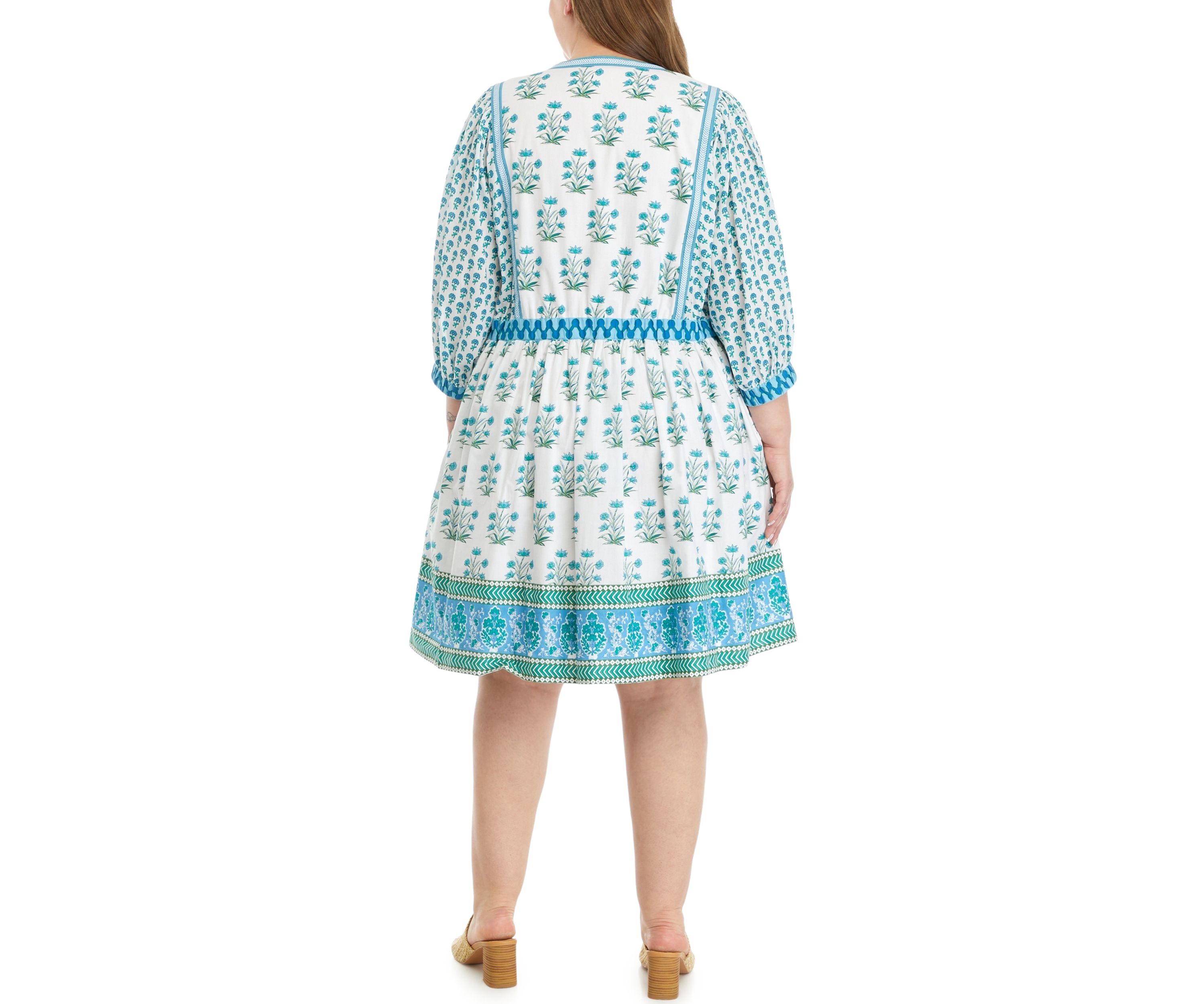 Plus Size Long Dolman Sleeve Dress