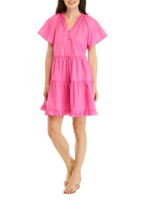 PHILOSOPHY BY REPUBLIC Women's Short Sleeve Button Front Dress
