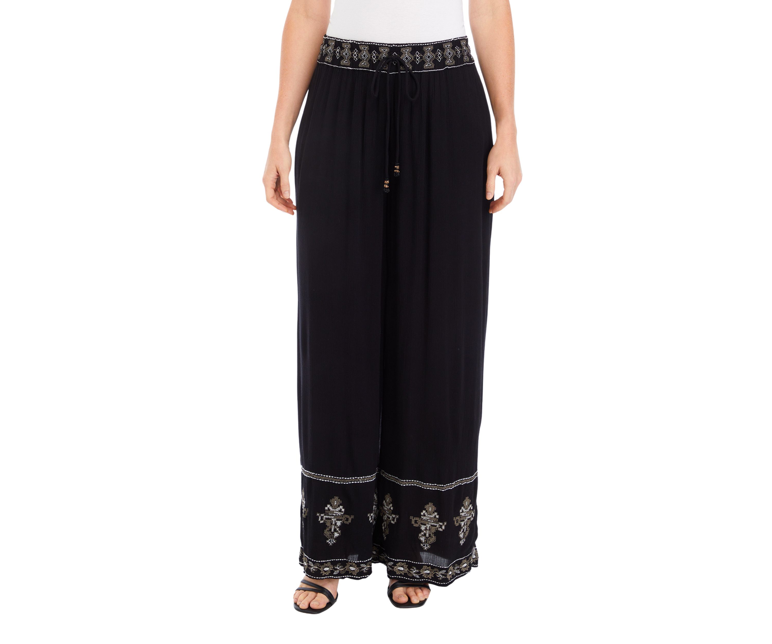 Womens Embroidered Pants