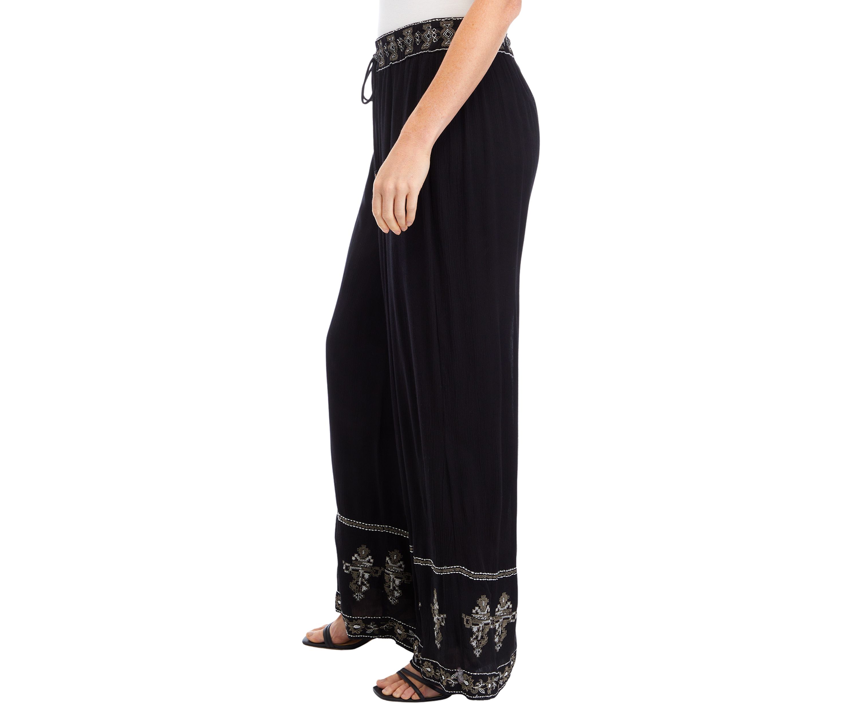 Womens Embroidered Pants
