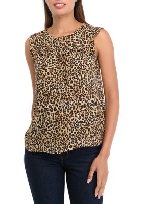 PHILOSOPHY BY REPUBLIC Women's Sleeveless Leopard Top, XS