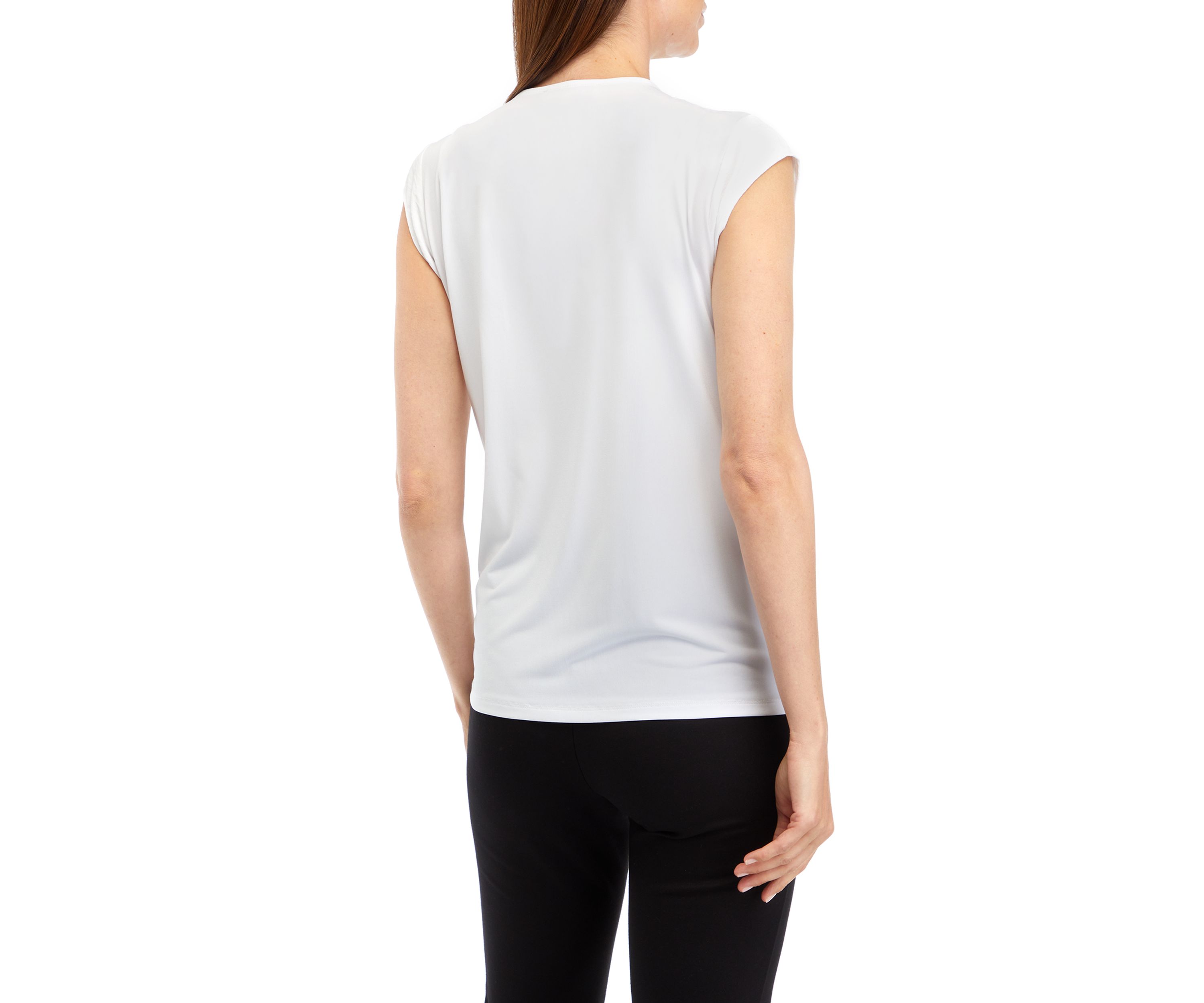 Womens Cap Sleeve V-Neck Knit Top