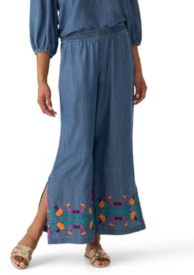 PHILOSOPHY BY REPUBLIC Women's Embroidered Hem Pants