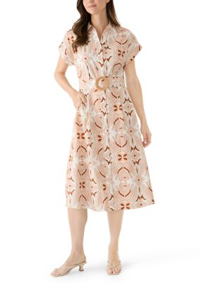 PHILOSOPHY BY REPUBLIC Women's Floral Button Front Shirtdress, XS