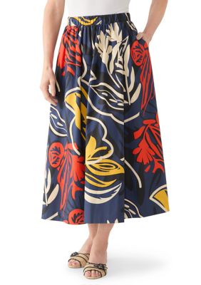 PHILOSOPHY BY REPUBLIC Women's Tiered Floral Midi Skirt, Large