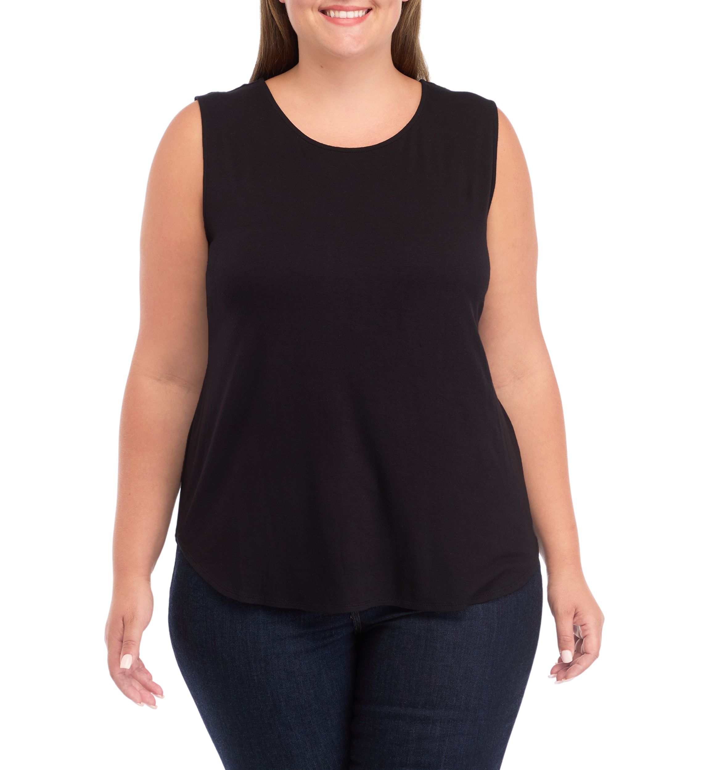 Plus Size Sleeveless Hi Low Shirt