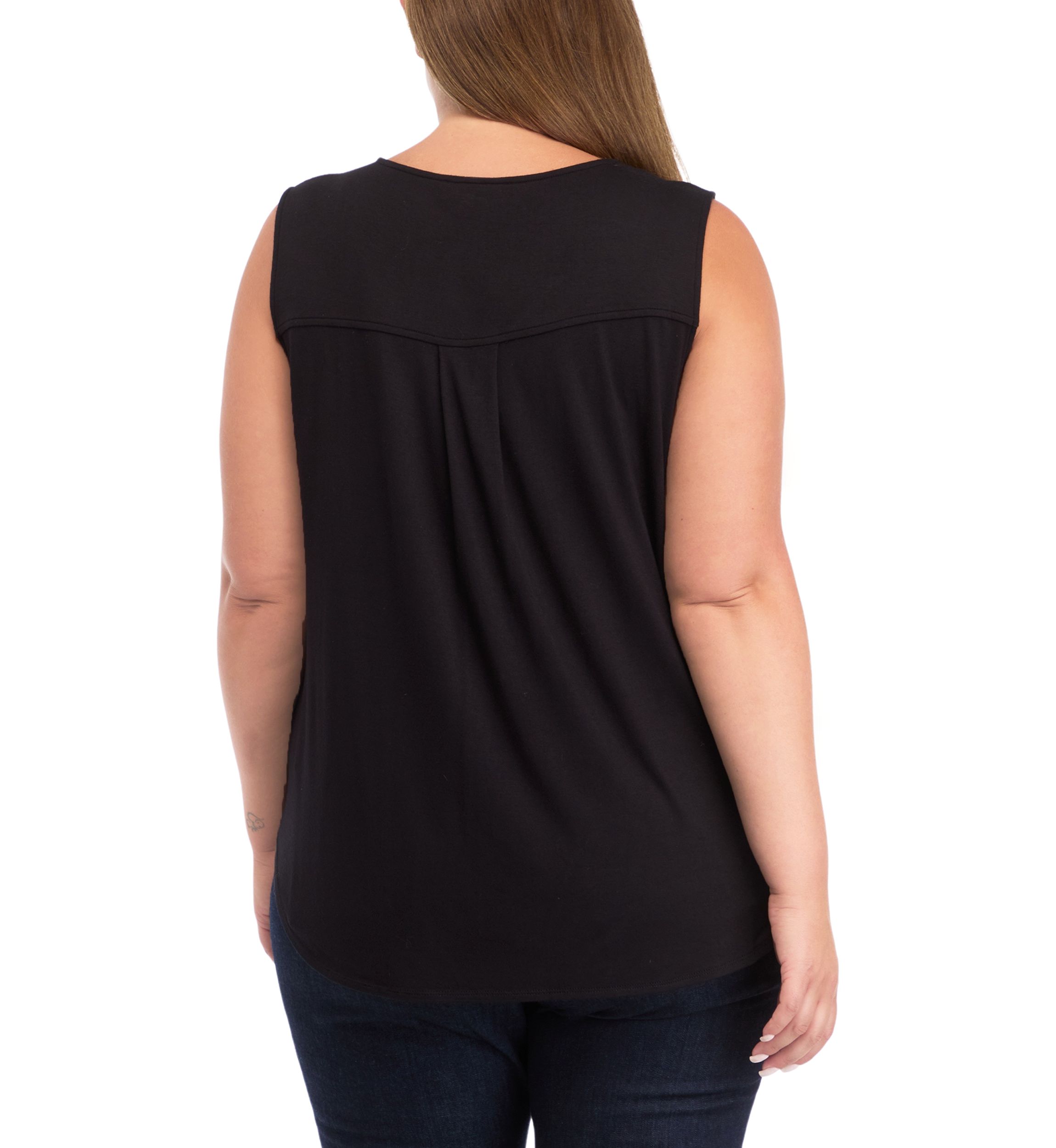 Plus Size Sleeveless Hi Low Shirt
