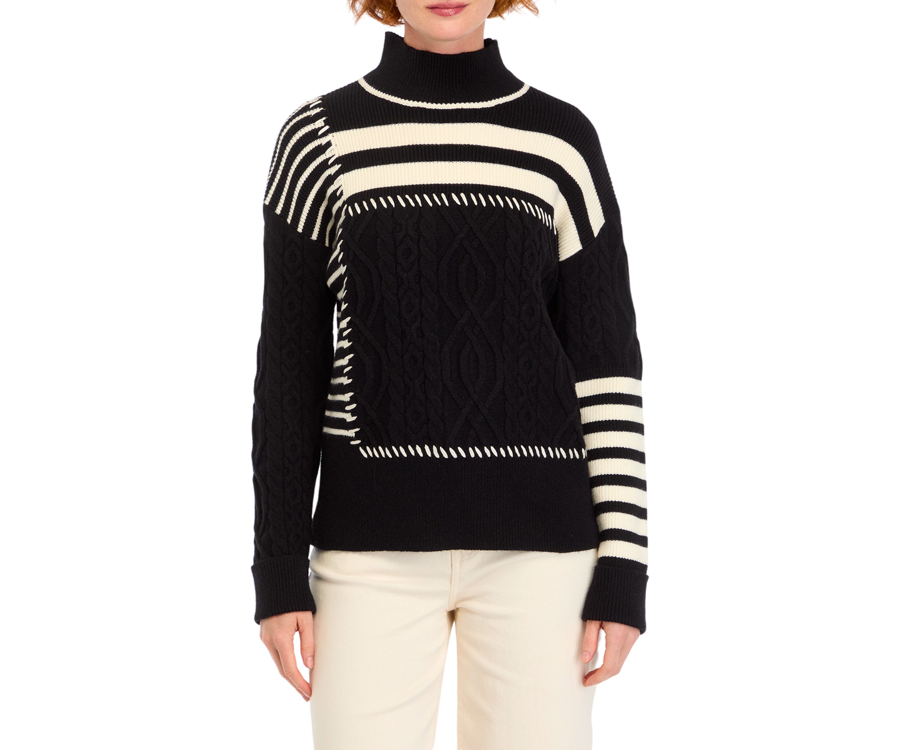 Womens Mixed Stripe Sweater