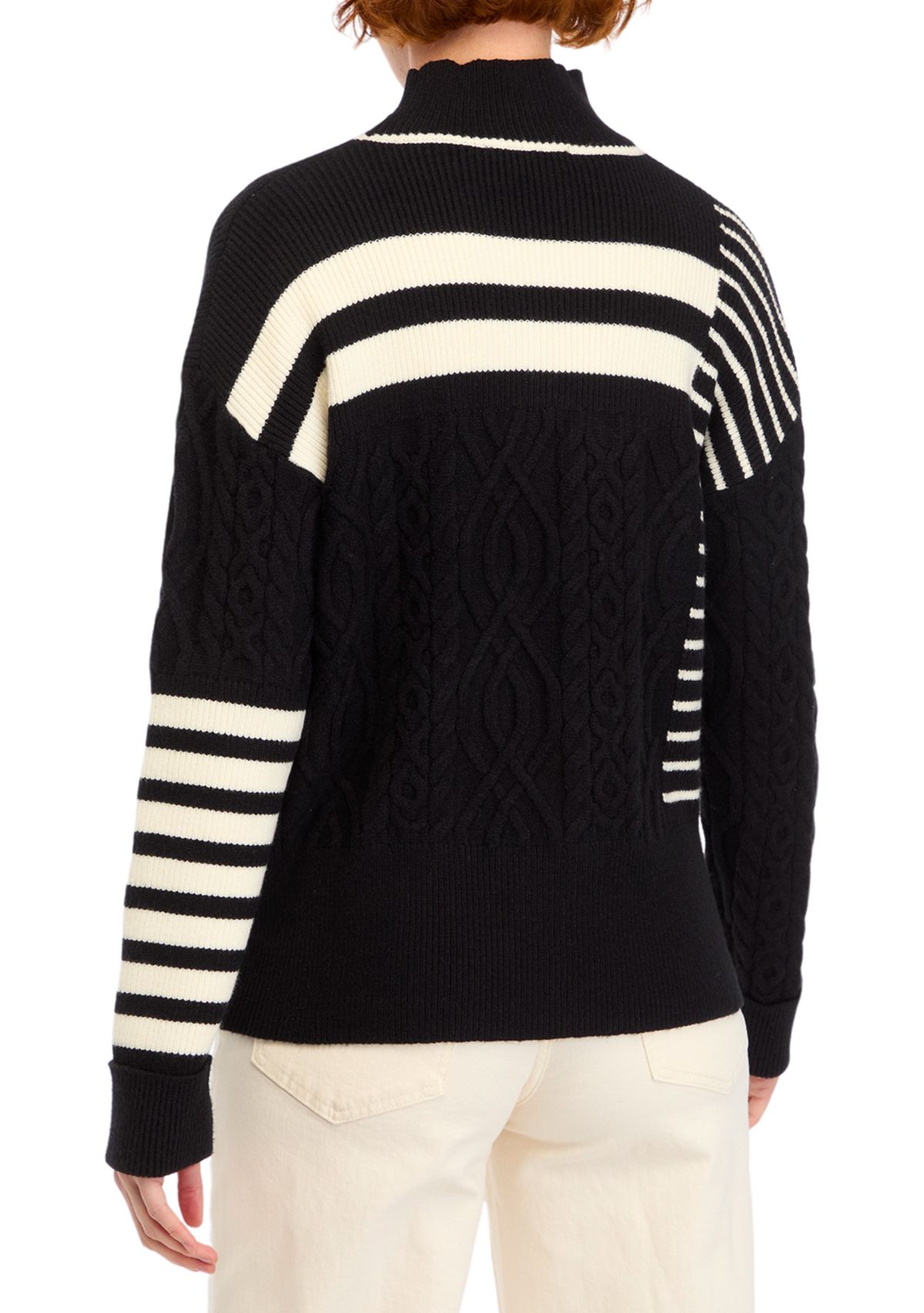 Womens Mixed Stripe Sweater