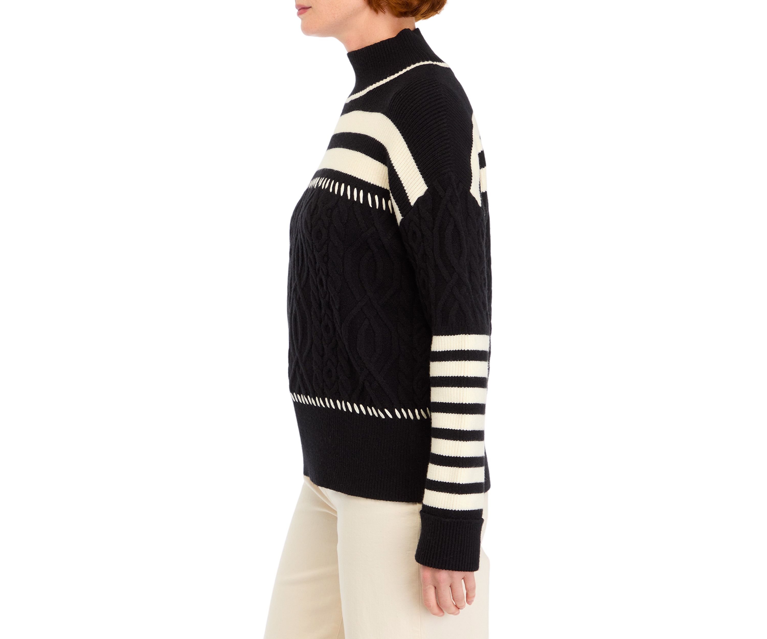 Womens Mixed Stripe Sweater