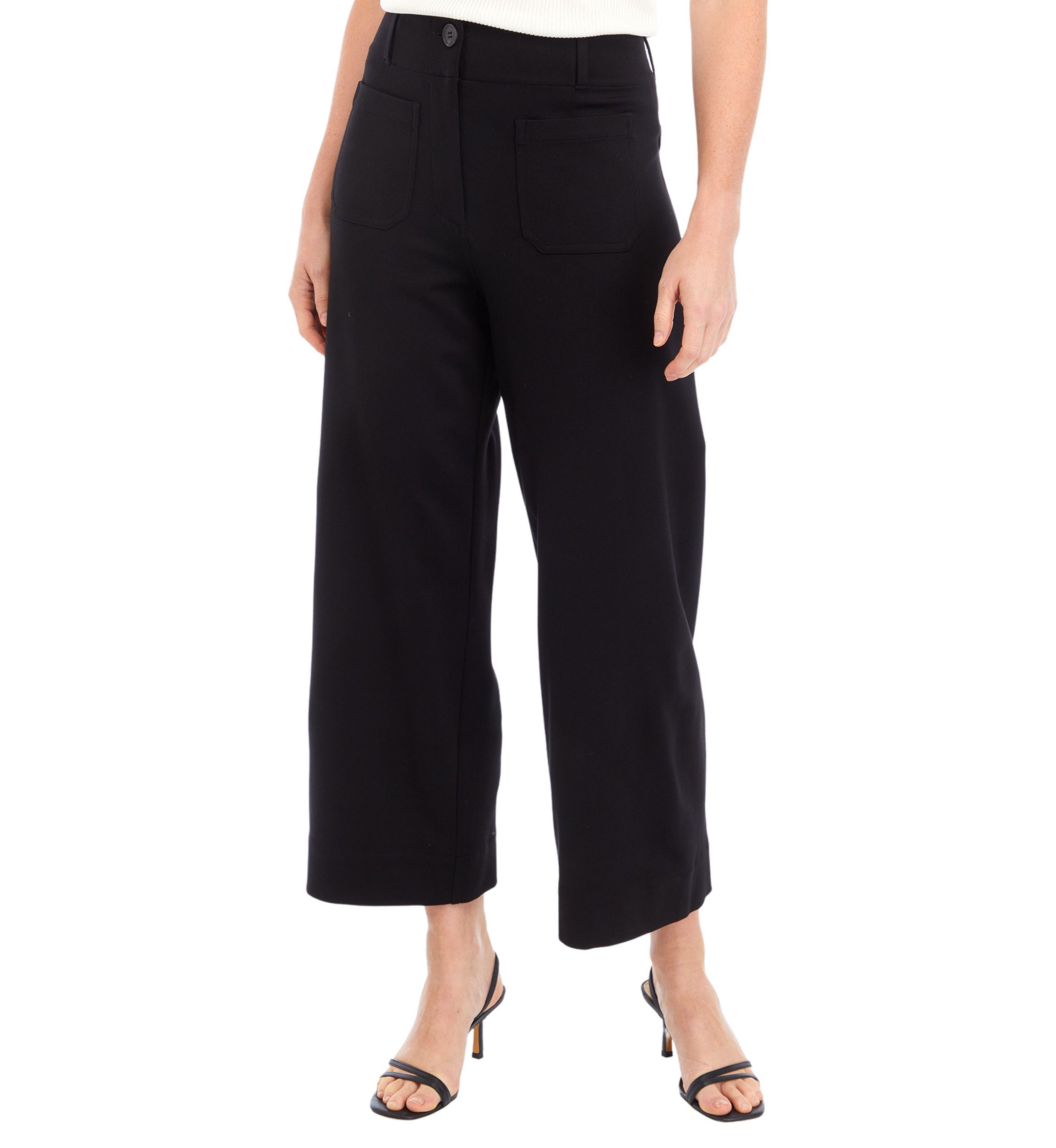 Womens Wide Leg Ponte Pants