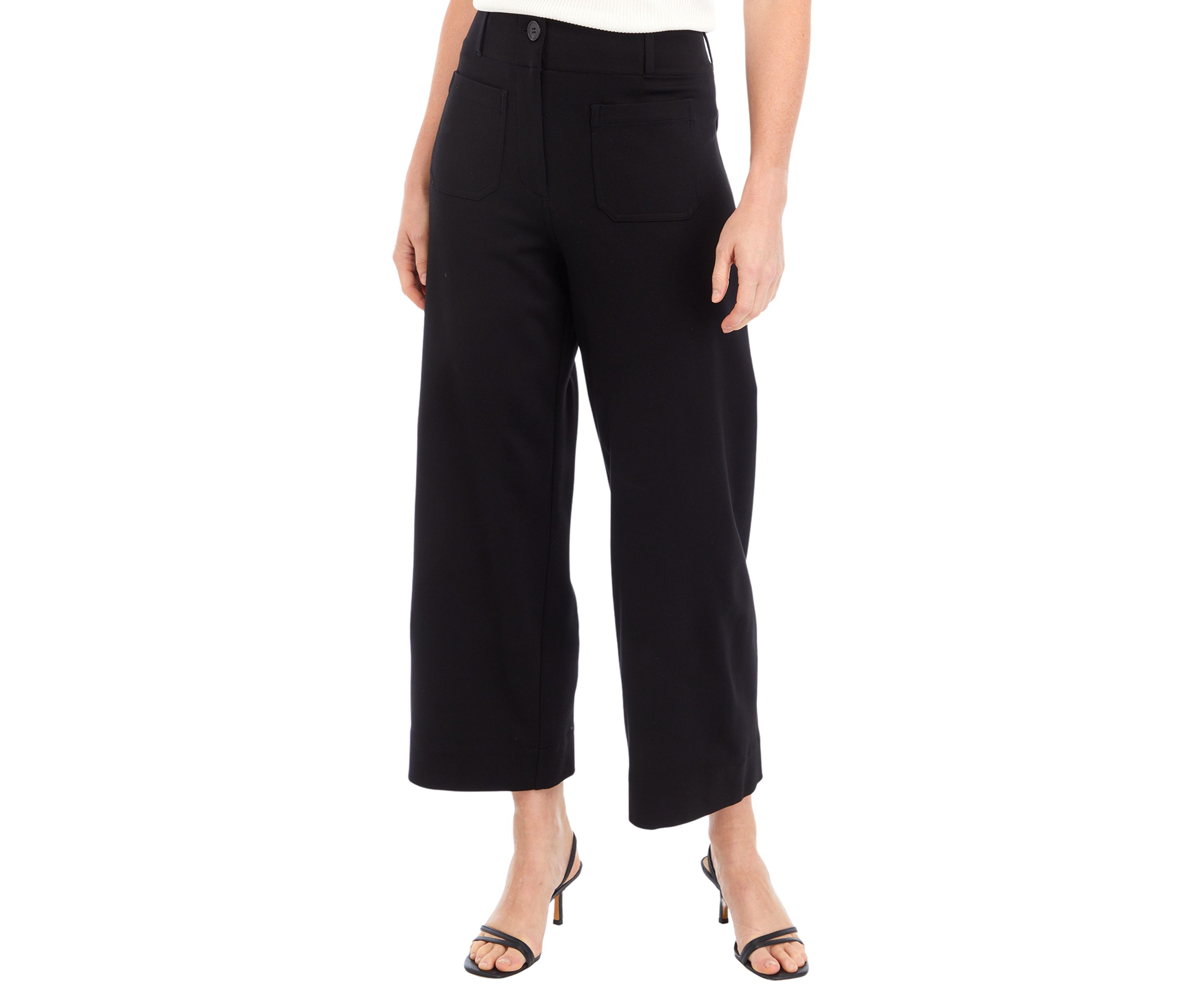 Womens Wide Leg Ponte Pants