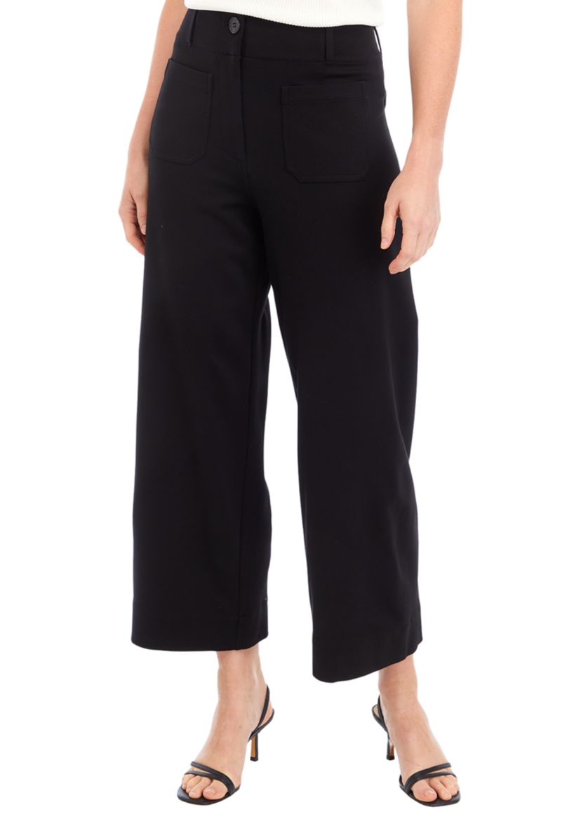 Womens Wide Leg Ponte Pants