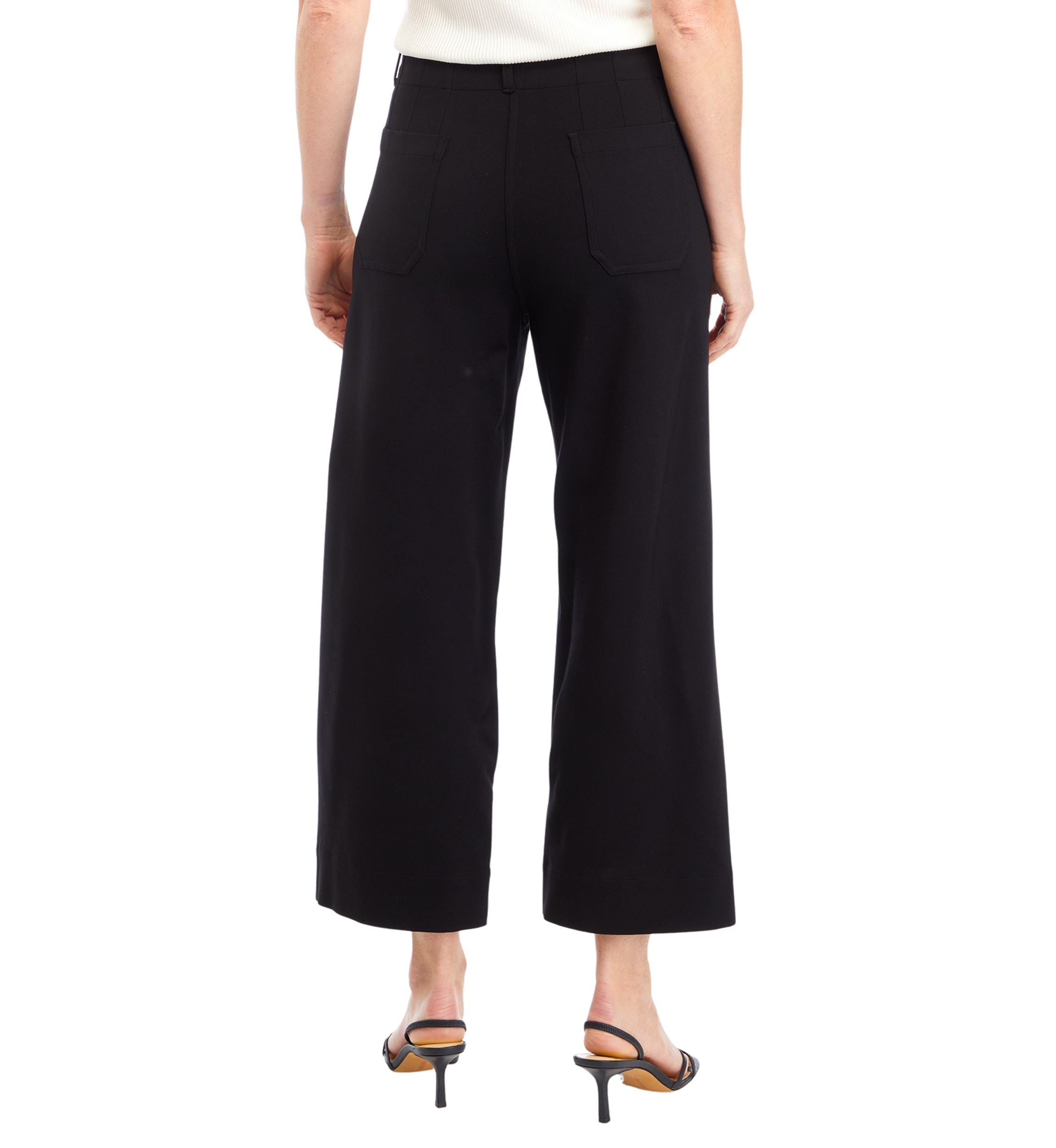Womens Wide Leg Ponte Pants