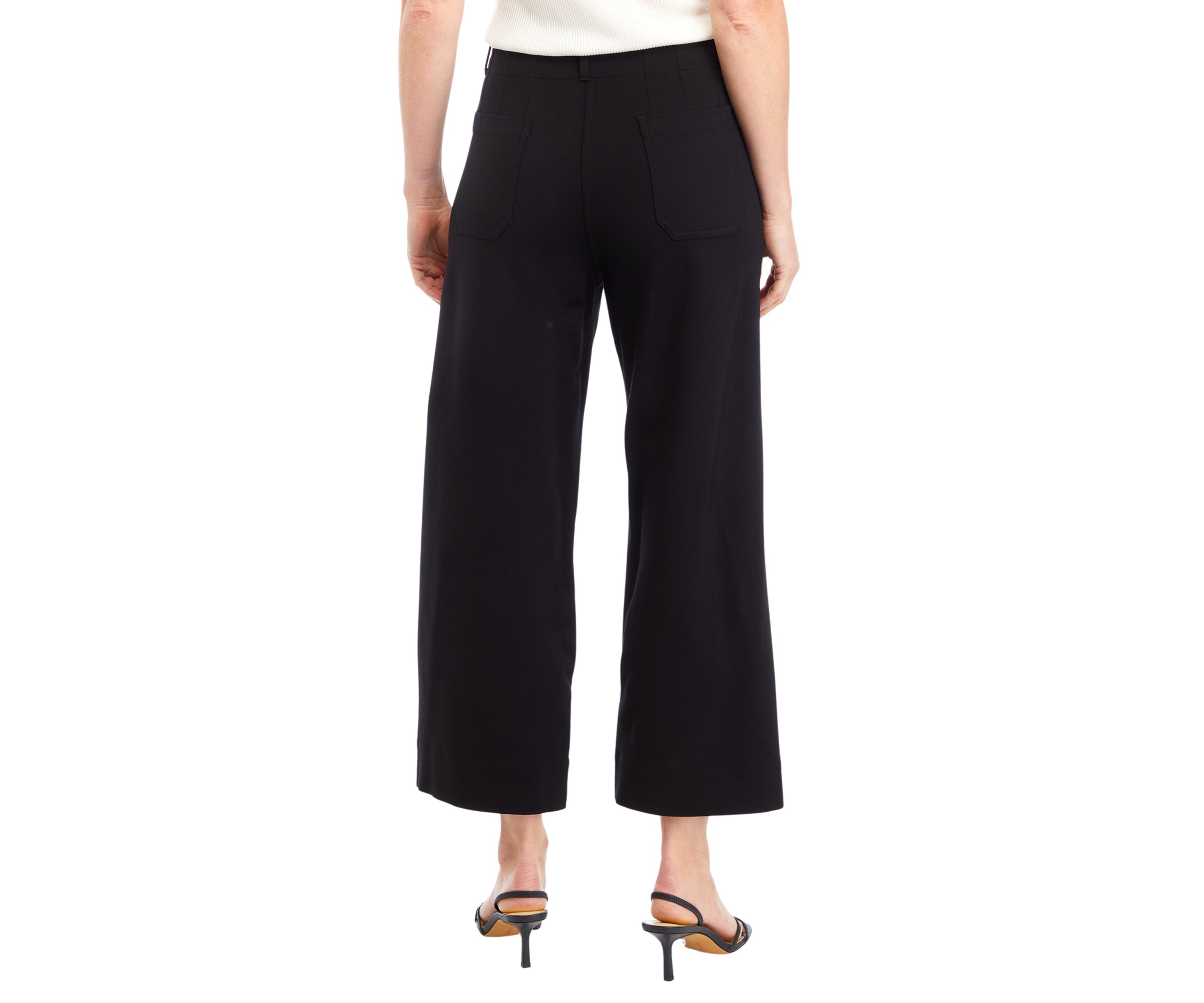 Womens Wide Leg Ponte Pants