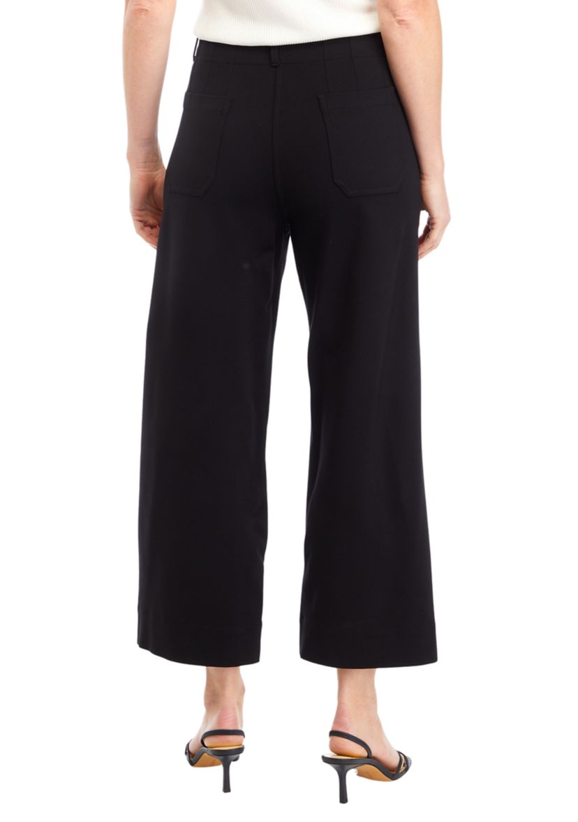 Womens Wide Leg Ponte Pants