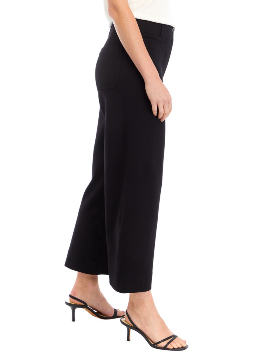 Womens Wide Leg Ponte Pants