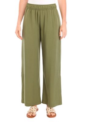 PHILOSOPHY BY REPUBLIC Women's Side Slit Pants, Green, XL