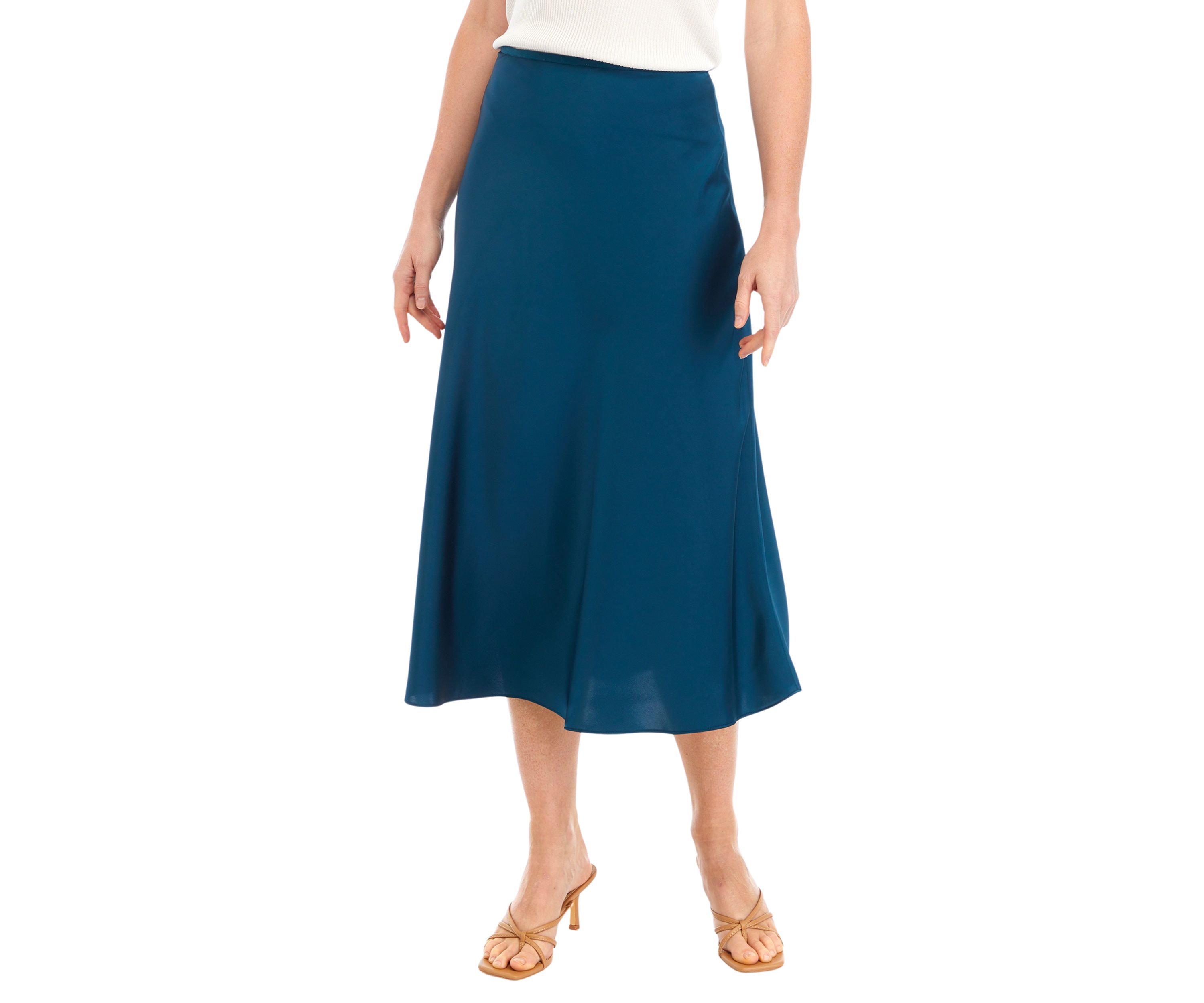 Womens Satin A-Line Skirt 