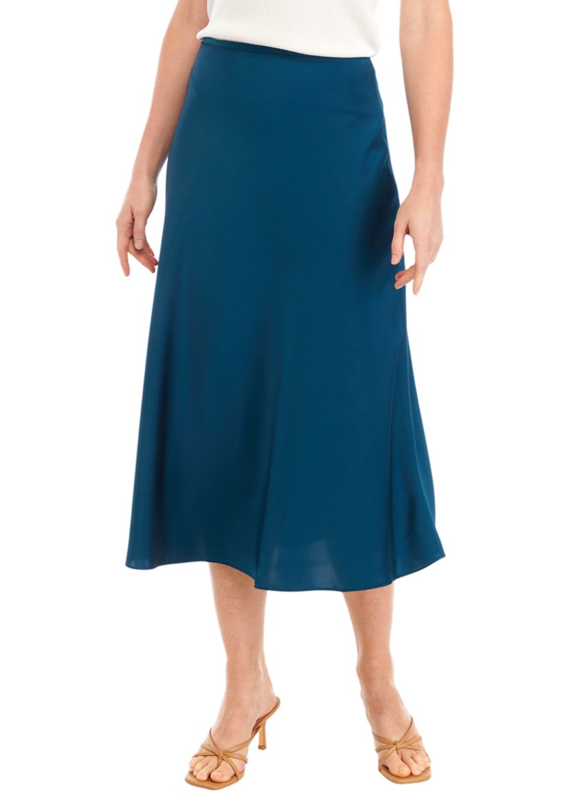 Womens Satin A-Line Skirt 