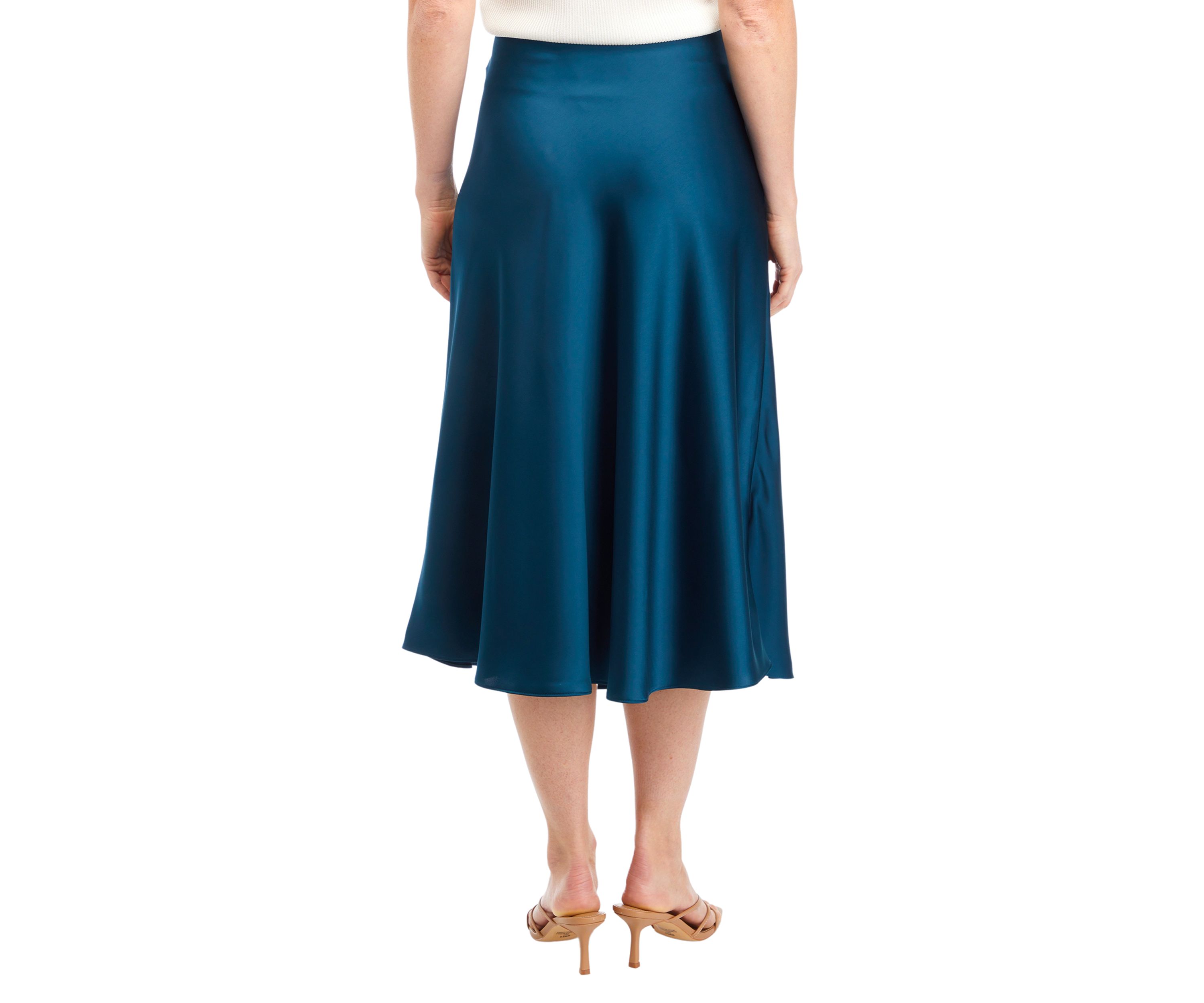 Womens Satin A-Line Skirt 