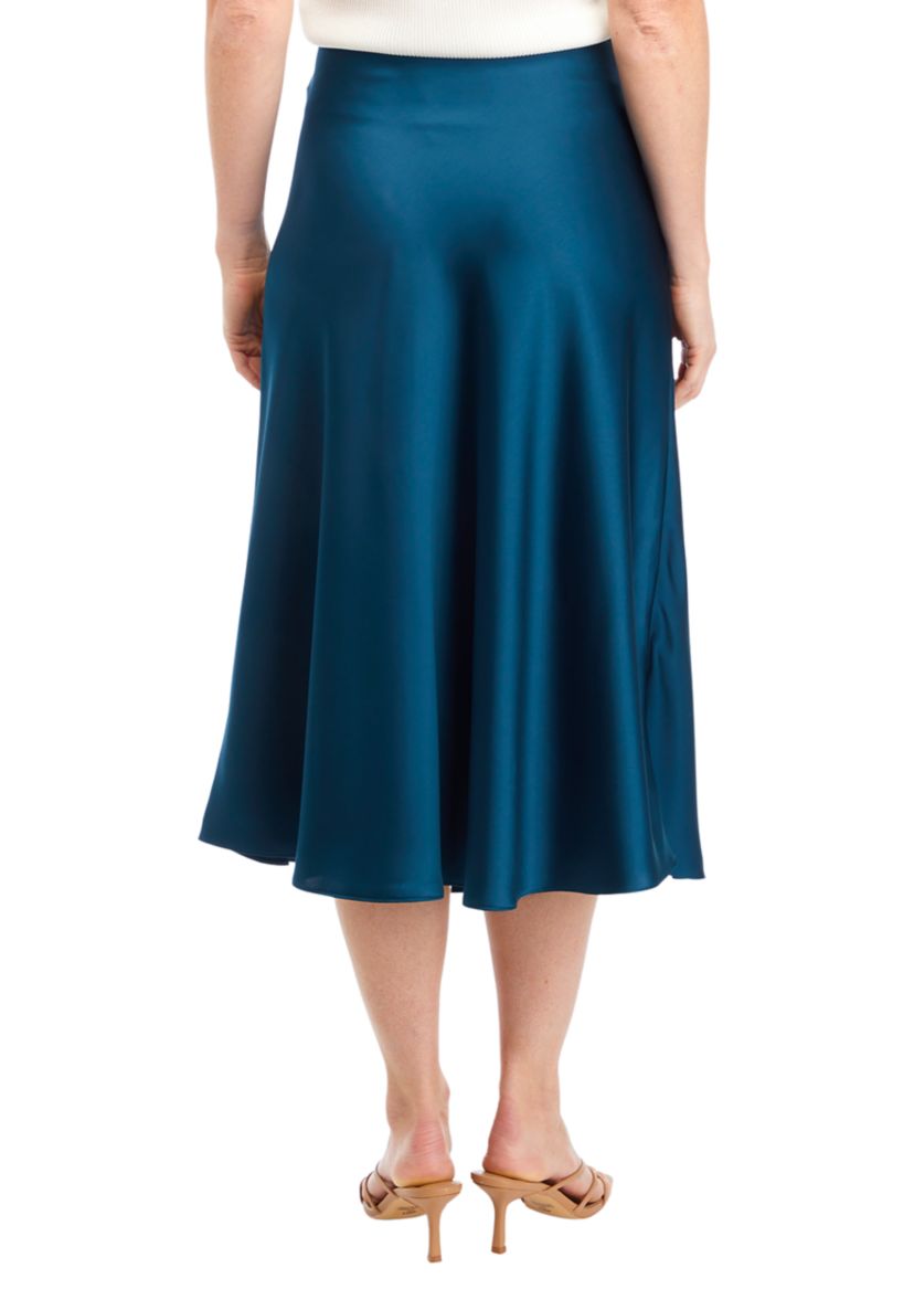 Womens Satin A-Line Skirt 