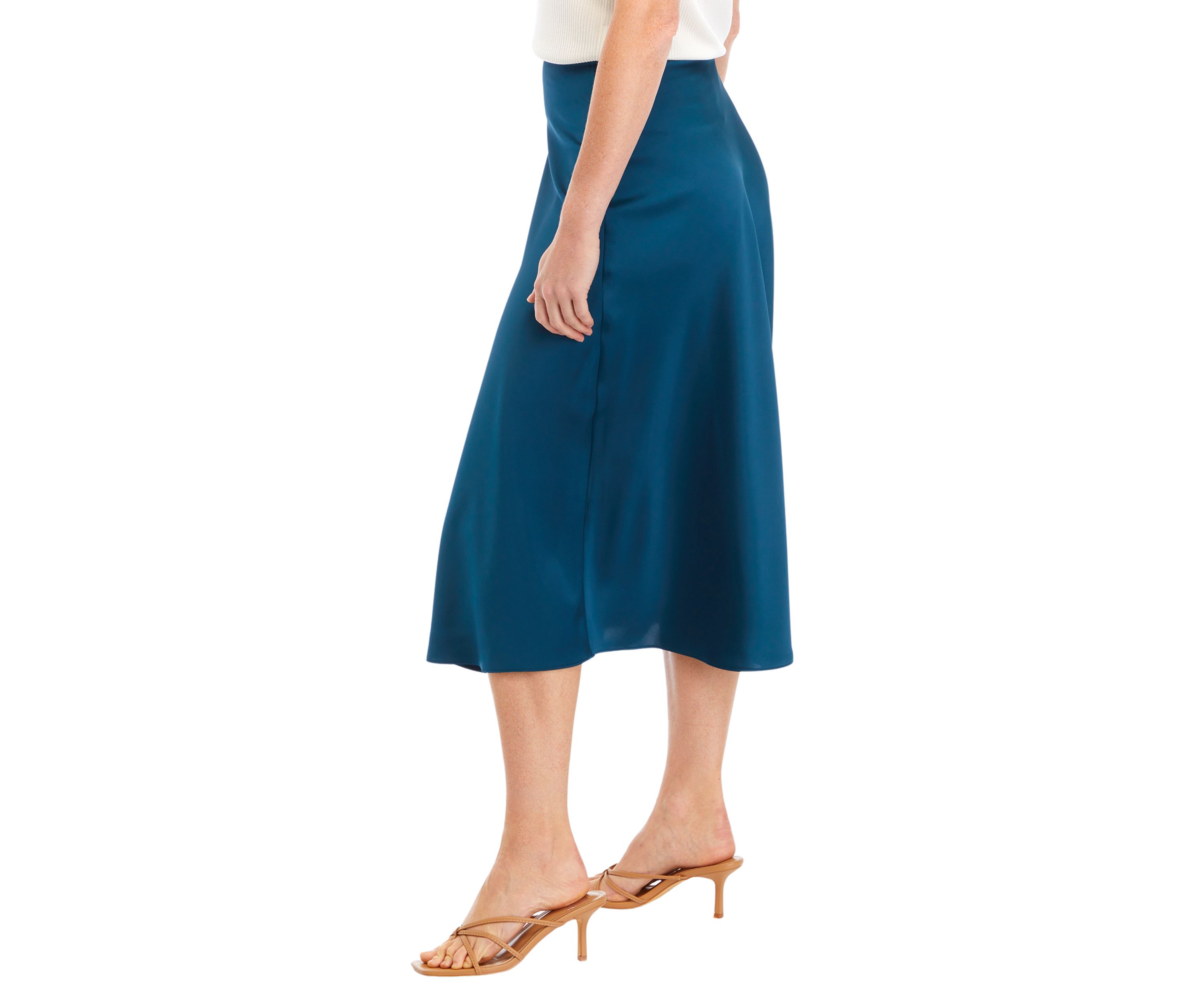 Womens Satin A-Line Skirt 