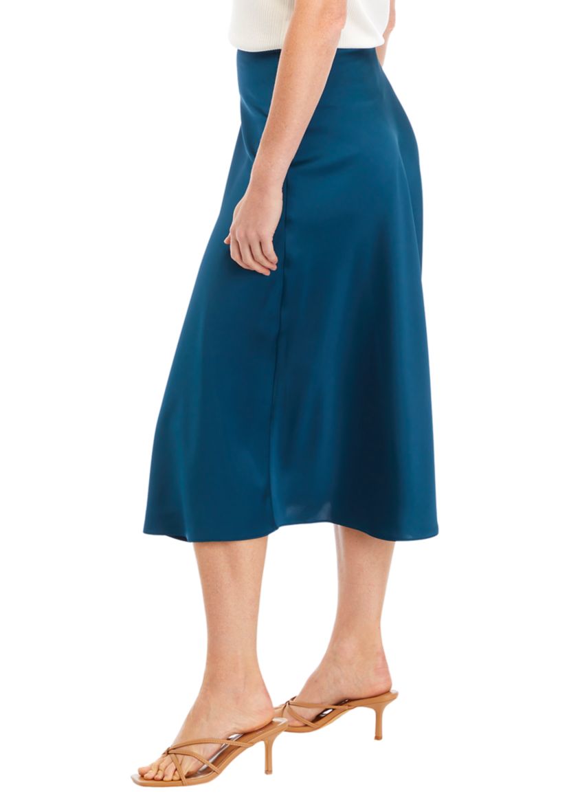 Womens Satin A-Line Skirt 