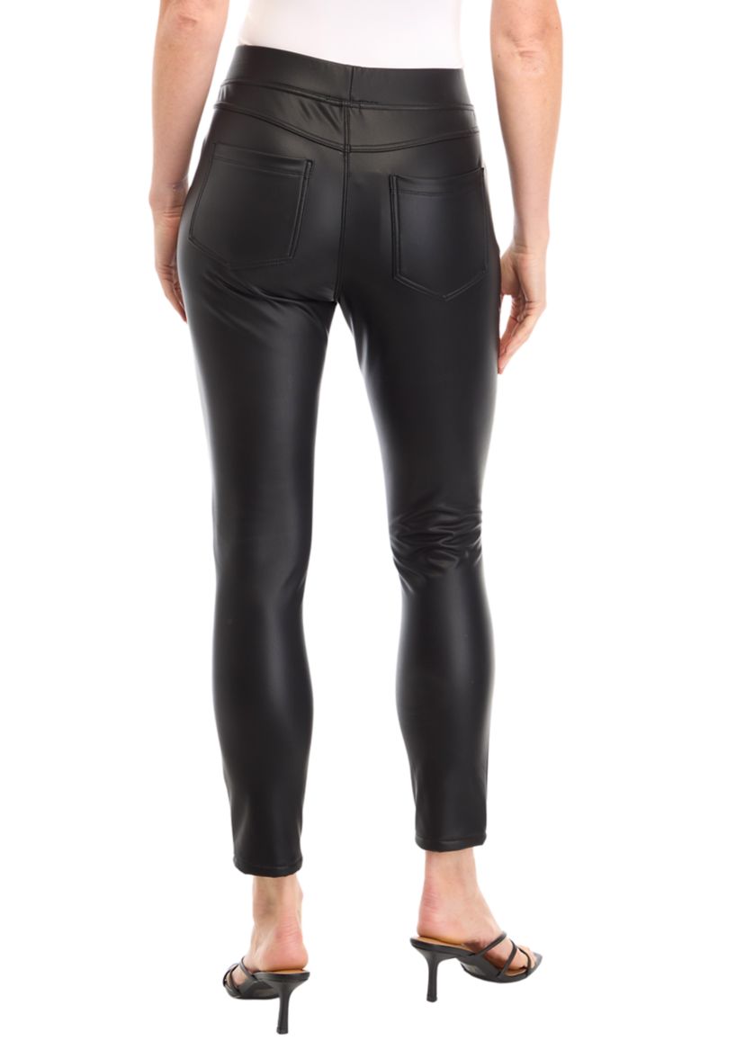 Womens Vegan Leather Leggings