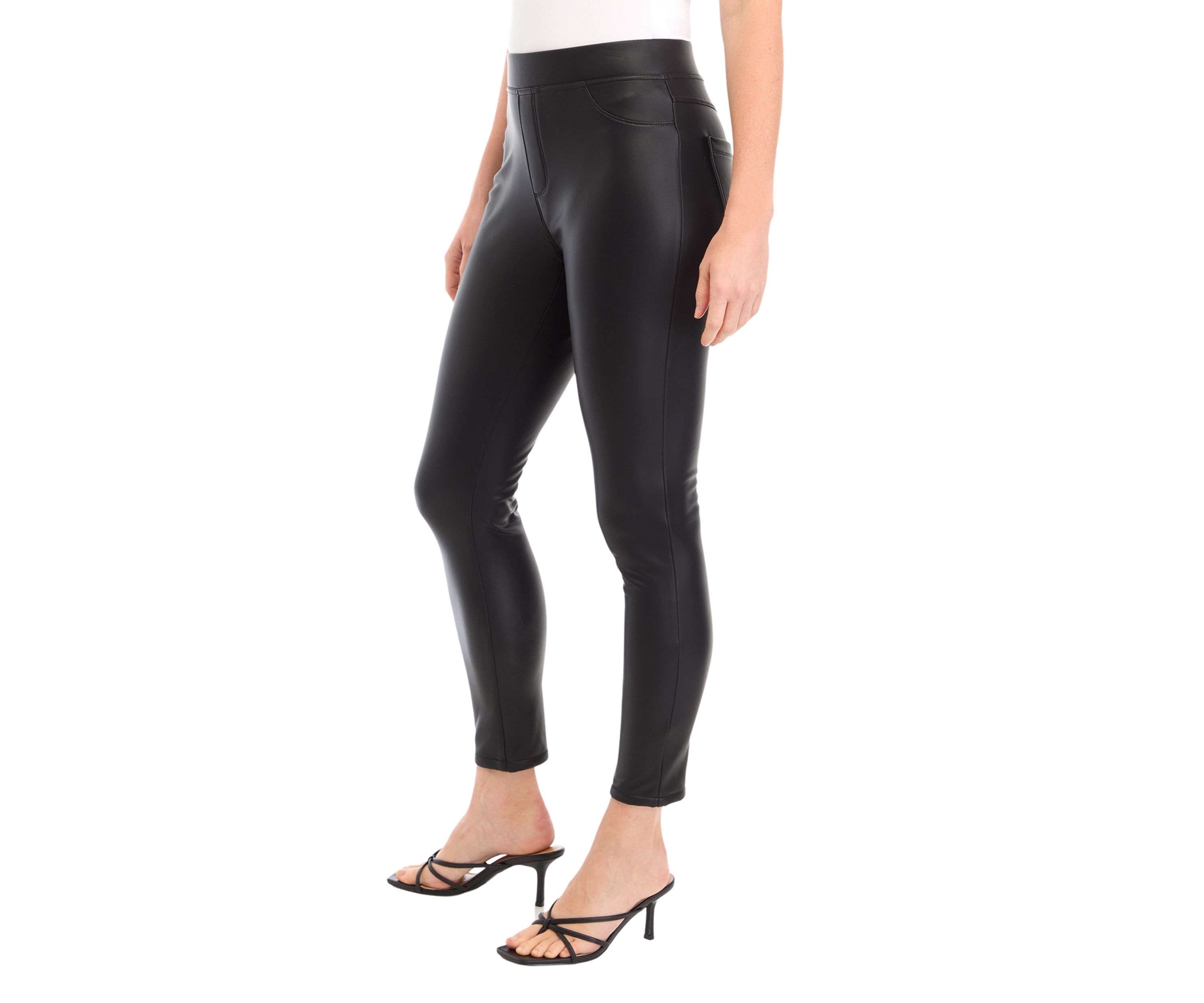 Womens Vegan Leather Leggings