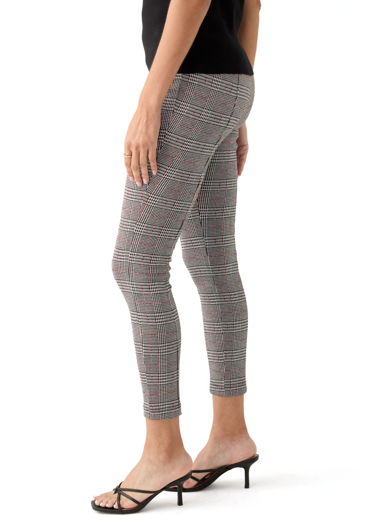 Womens Printed Pull On Panel Leggings