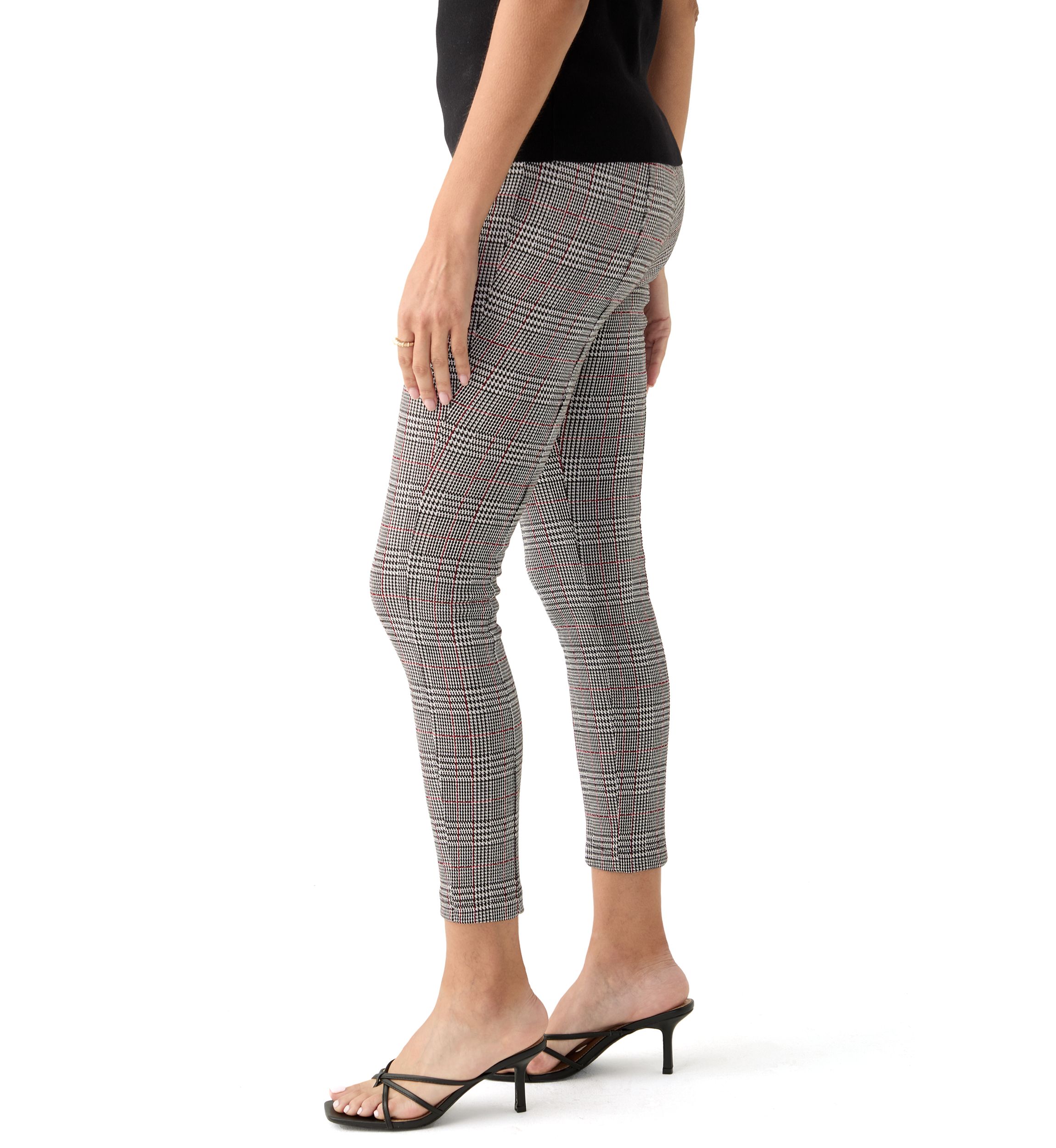 Womens Printed Pull On Panel Leggings