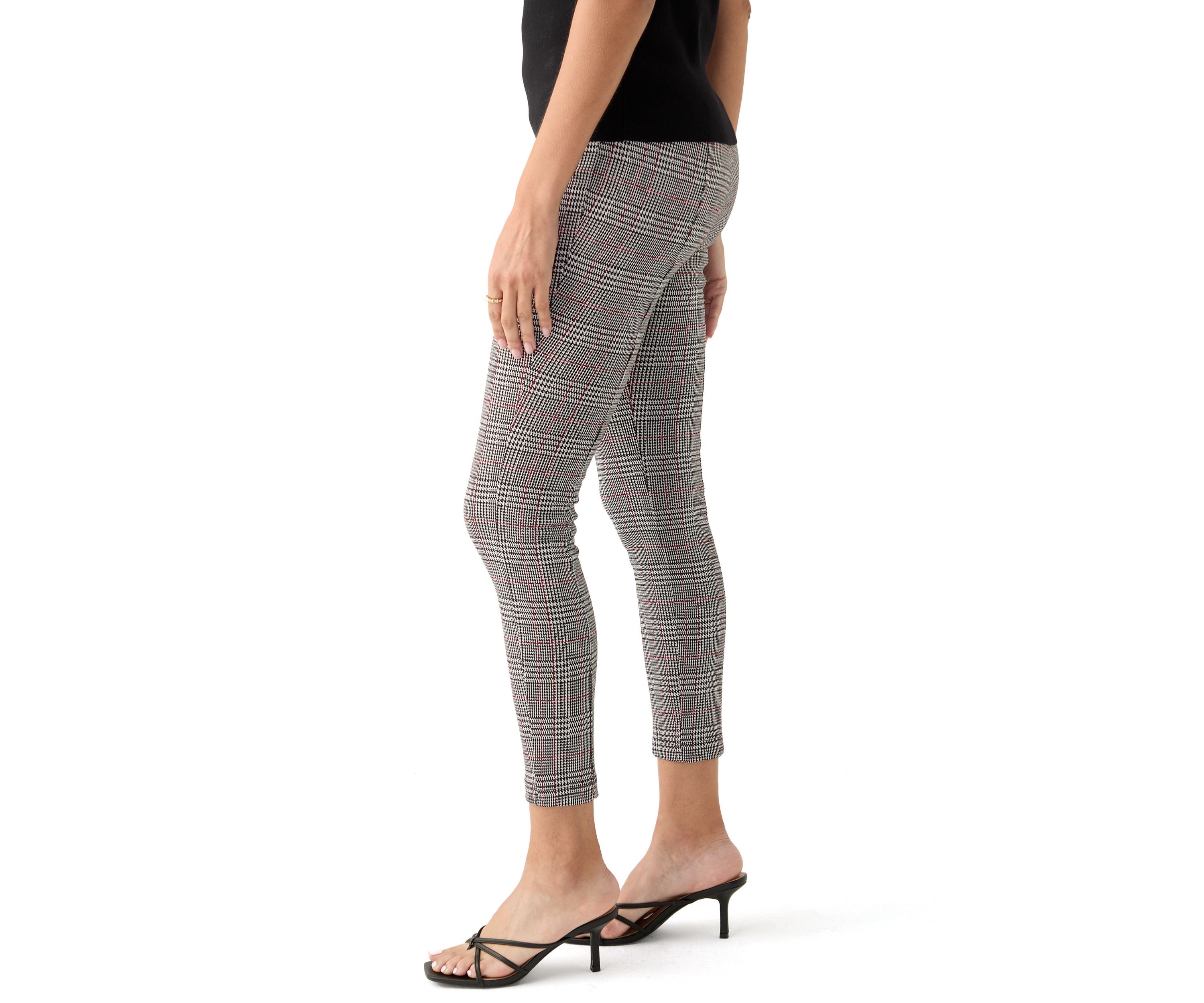 Womens Printed Pull On Panel Leggings