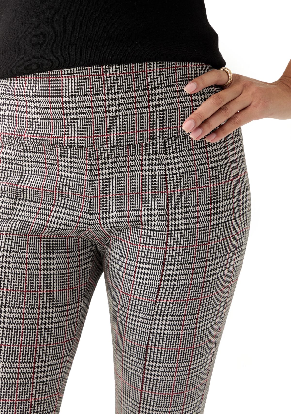 Womens Printed Pull On Panel Leggings