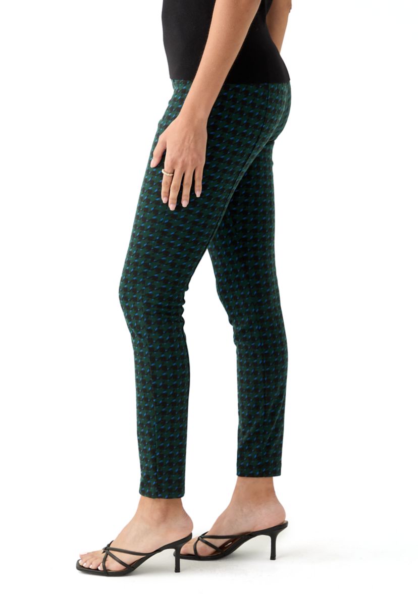Womens Printed Pull On Panel Leggings