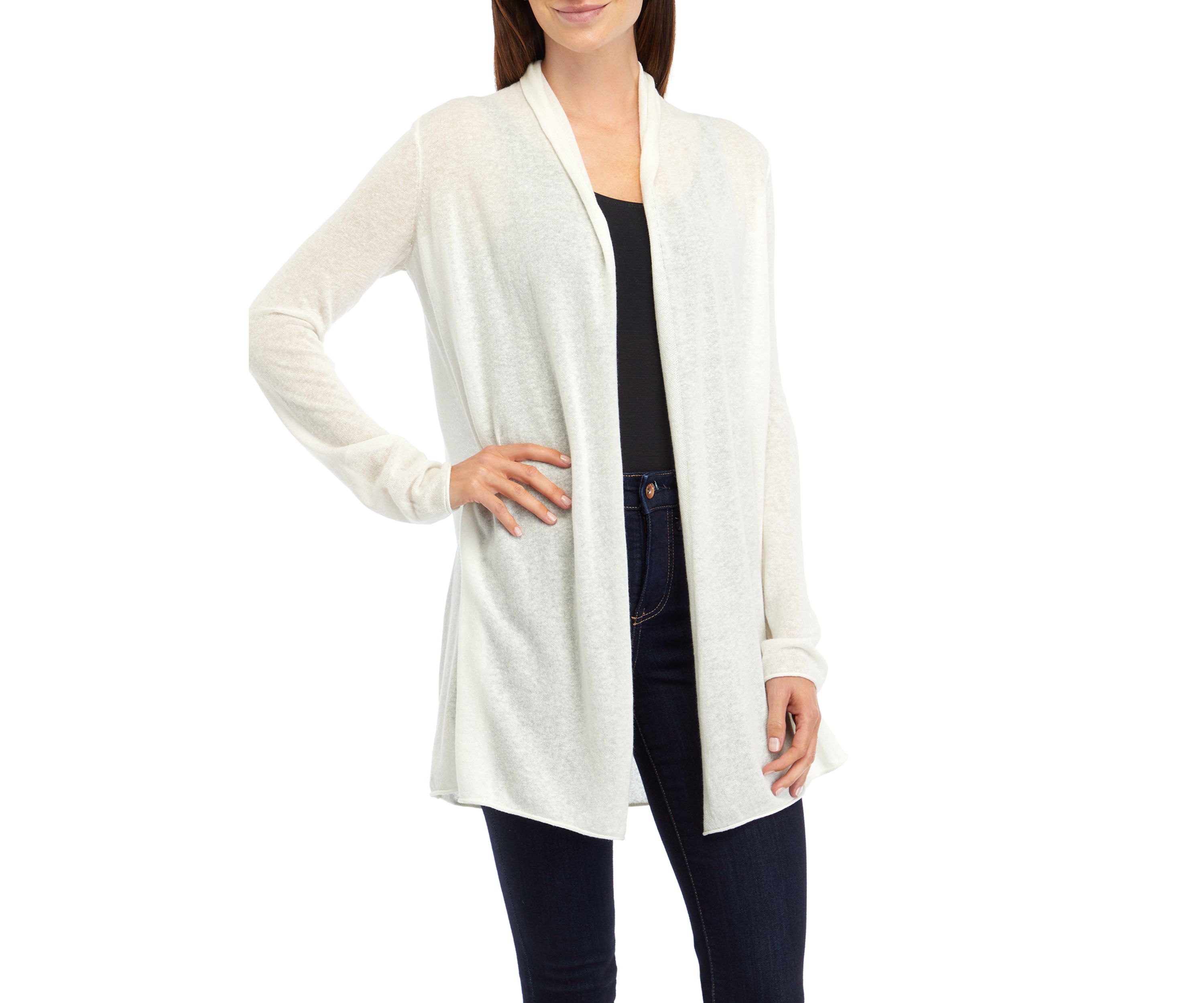 Womens Long Sleeve Open Front Cardigan 